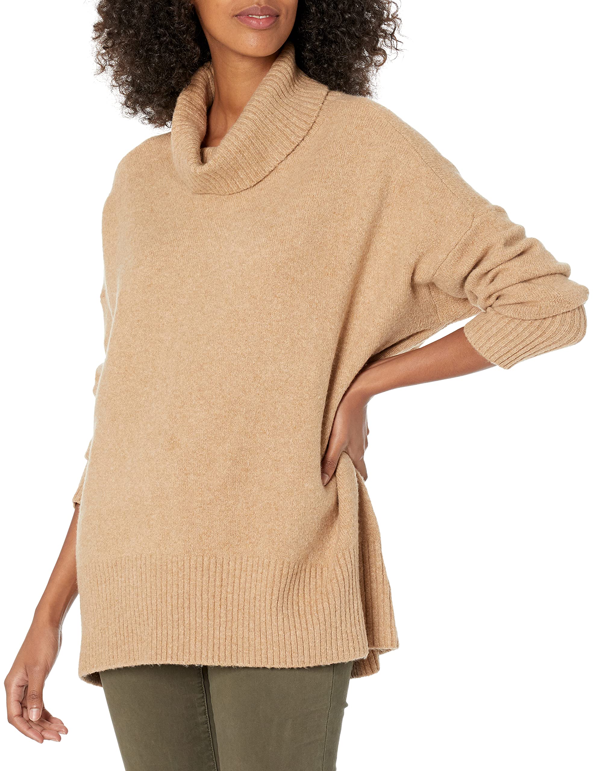 Women's Oversized Cozy Boucle Turtleneck Sweater - Soft Winter Knit Pullover for Casual Wear & Lounge | Perfect for Coffee Dates, Office Outfits & Cozy Nights