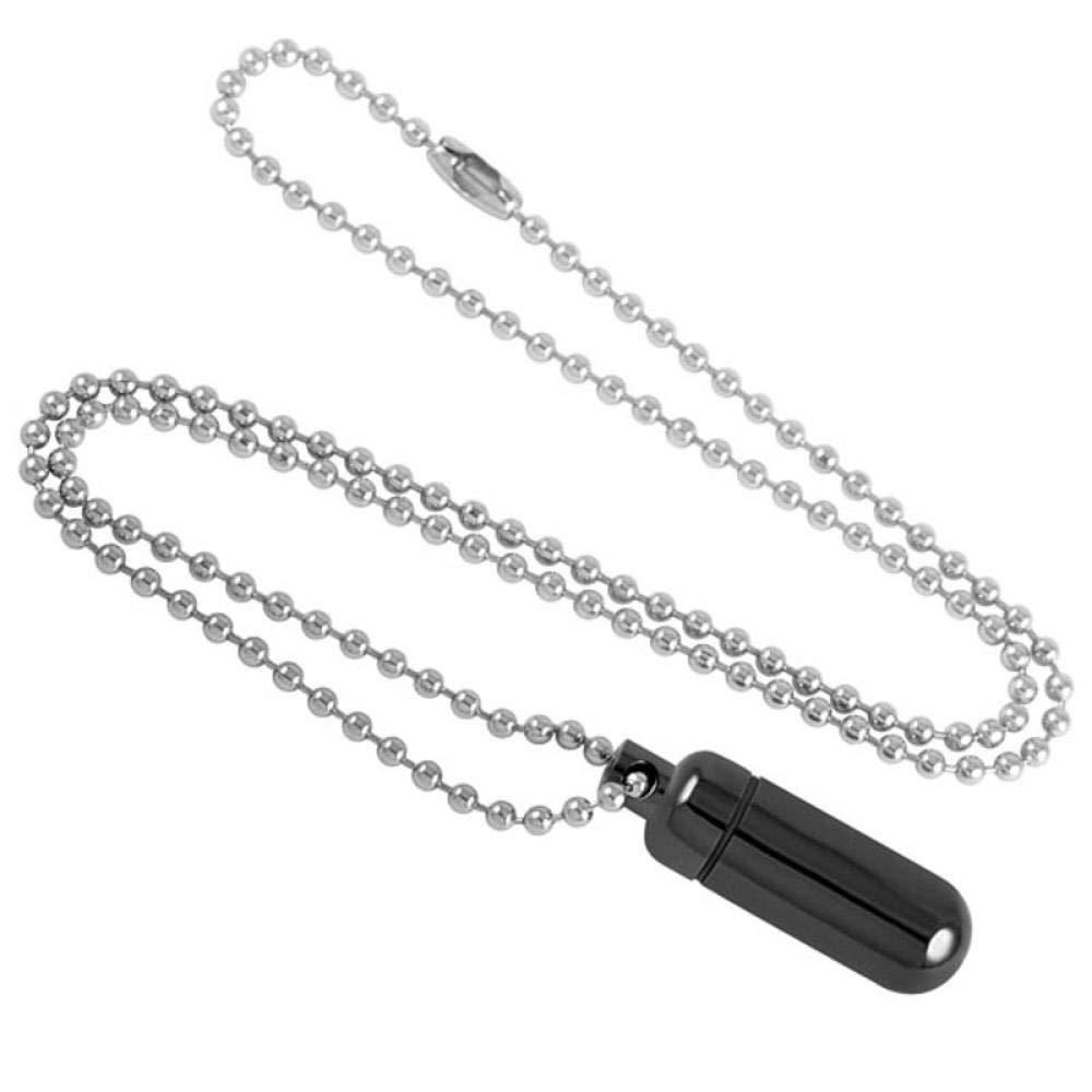 Silver Plated Blue Cremation Urn Pendant Necklace for Men - Pet & Human Ashes Jewelry Keepsake, Memorial Perfume Bottle Necklace for Grieving, Loss Remembrance & Special Occasions