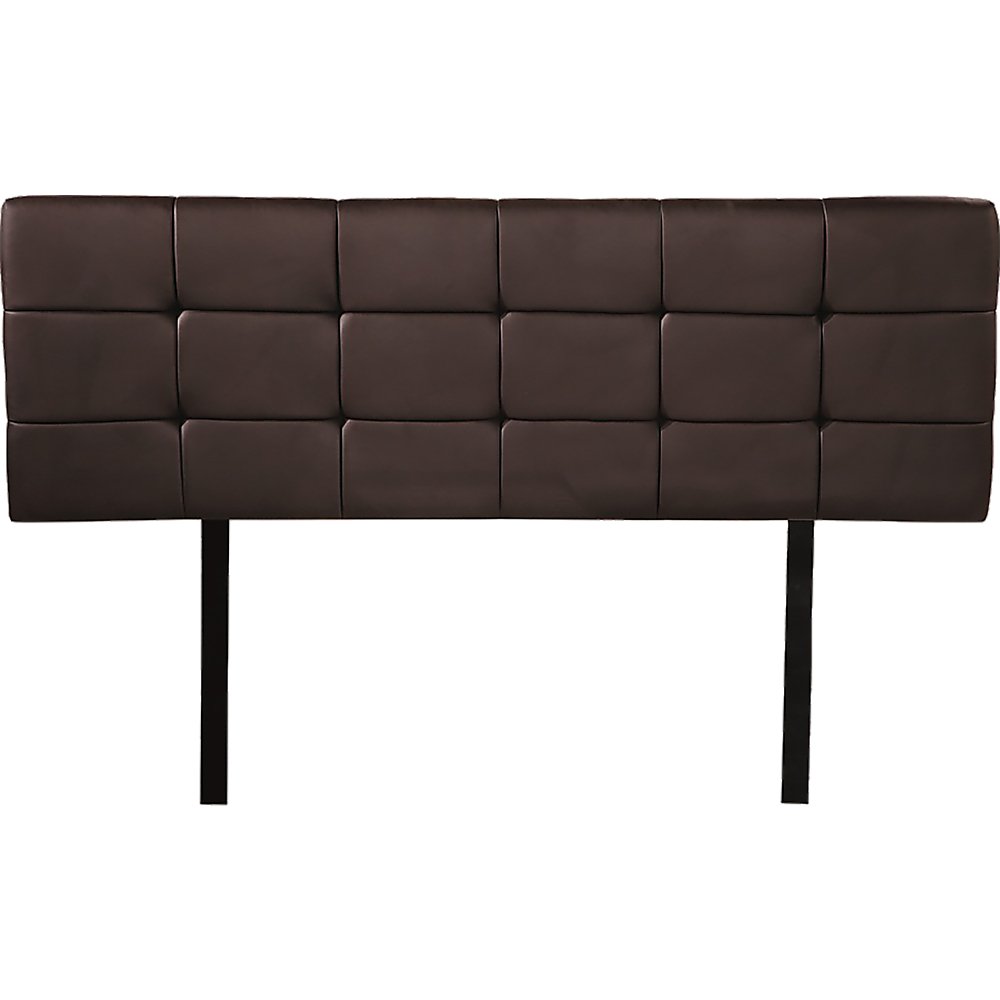 Double Size Deluxe Headboard - Brown Upholstered Bed Frame for Master Bedroom & Guest Room - Perfect for Modern & Classic Bedroom Decor