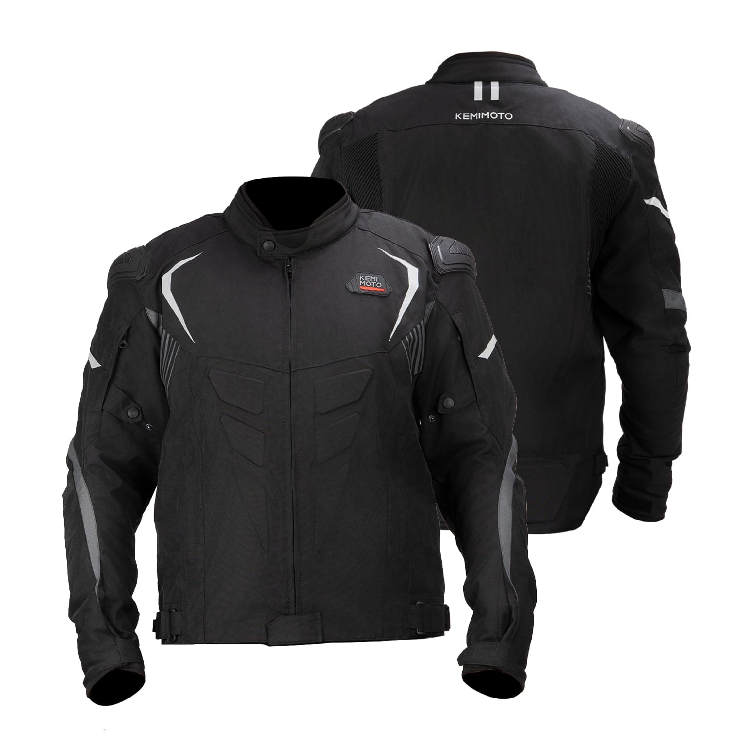 KEMIMOTO CE Level 2 Armored Motorcycle Jacket for Men - All Season Windproof Motorbike Riding Jacket with Full Protection (Sizes L-3XL) | Perfect for Commuting, Touring & Adventure Riding