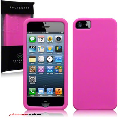 Apple iPhone 5 / 5S Soft Silicone Case - Pink | Slim Protective Cover | Perfect for Everyday Use, Work & Travel