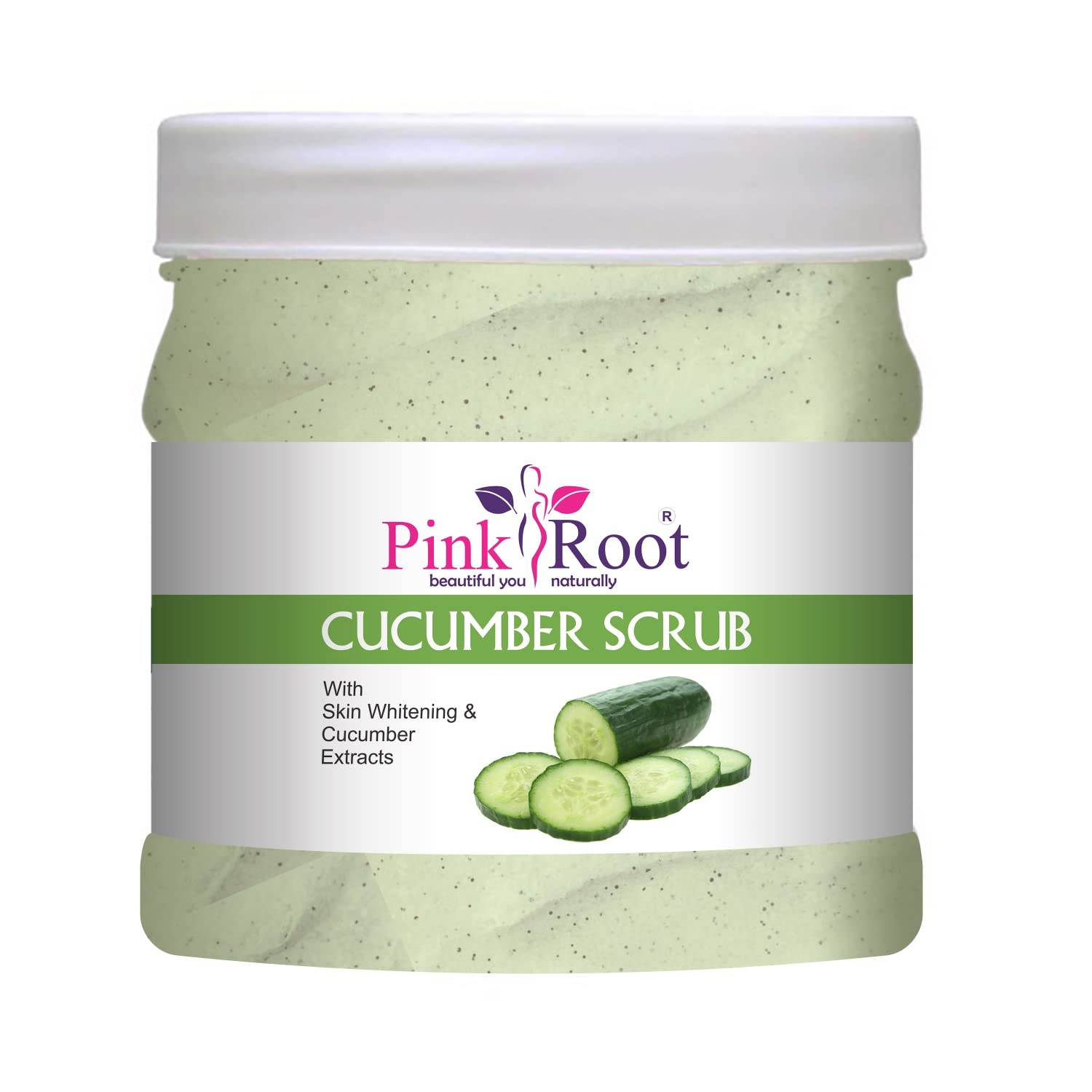 Pink Root Green Apple & Cucumber Massage Gel 500ml - Hydrating Body Scrub for Relaxation & Skin Care - Perfect for Spa, Home Massage & Self-Care Routines