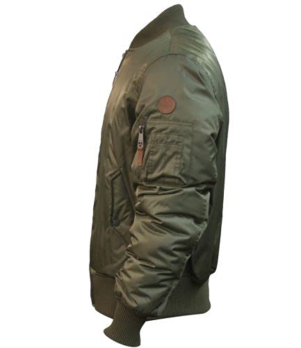 Top Gun MA-1 Bomber Jacket for Men - Classic Military Flight Jacket with Water-Resistant Nylon - Perfect for Casual Wear, Outdoor Adventures & Aviation Enthusiasts