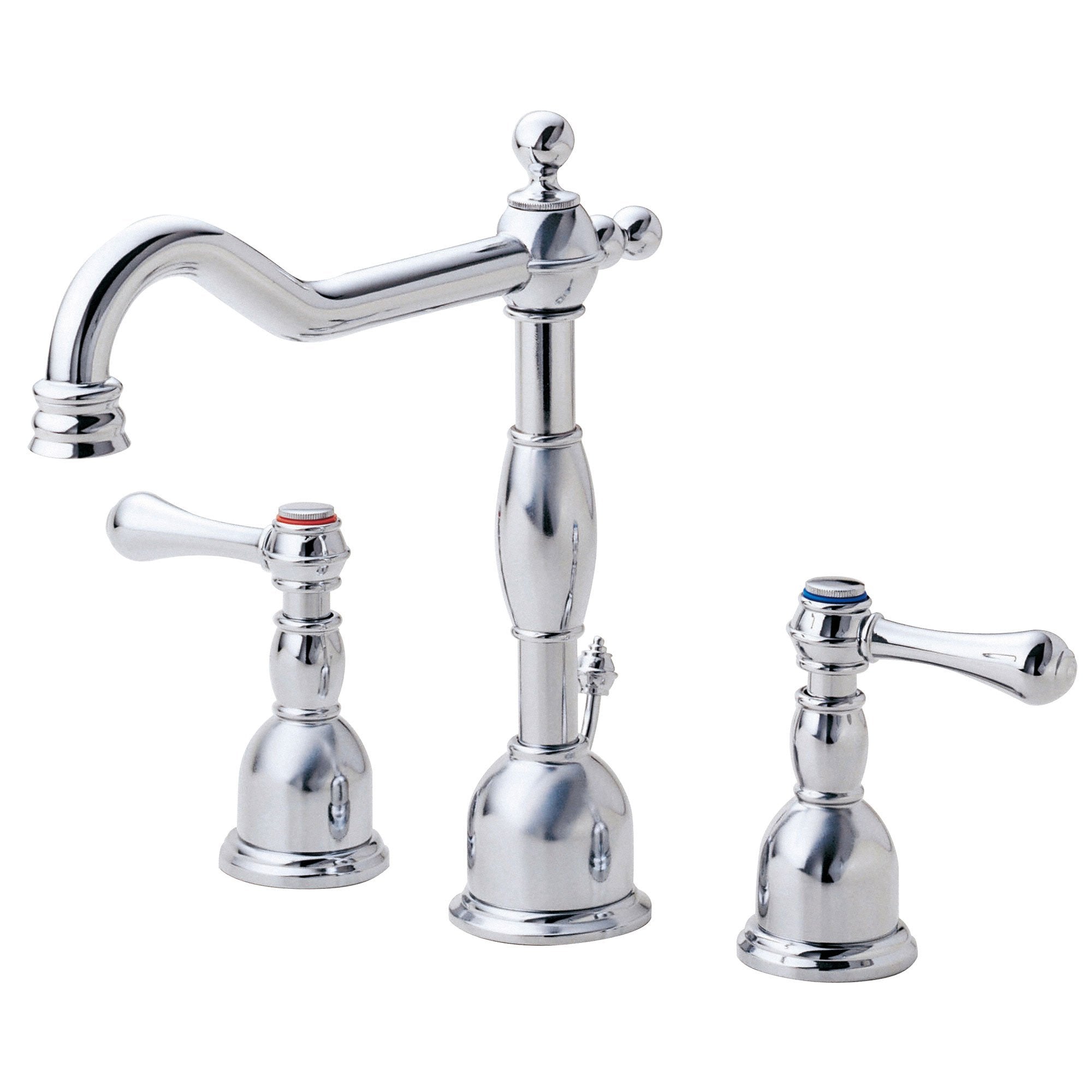 Danze Opulence Chrome Traditional 2-Handle Widespread Bathroom Sink Faucet - Perfect for Modern and Classic Bathroom Designs, Ideal for Vanities and Powder Rooms