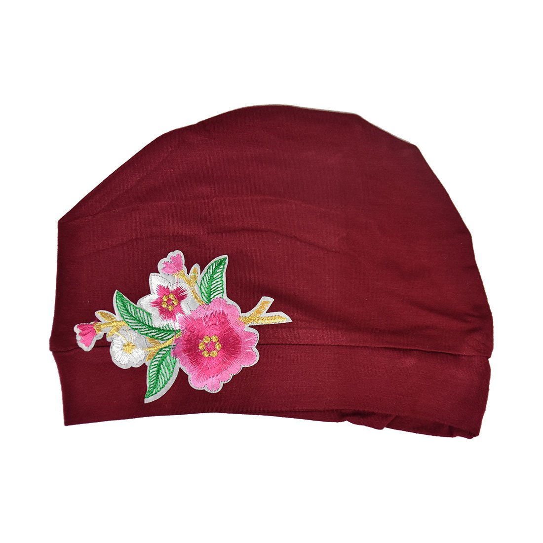 Soft Pink Bouquet Chemo Cap for Women - Comfortable Sleep Turban for Cancer Patients, Post-Surgery Headwear, Cozy Head Cover for Home & Hospital Use