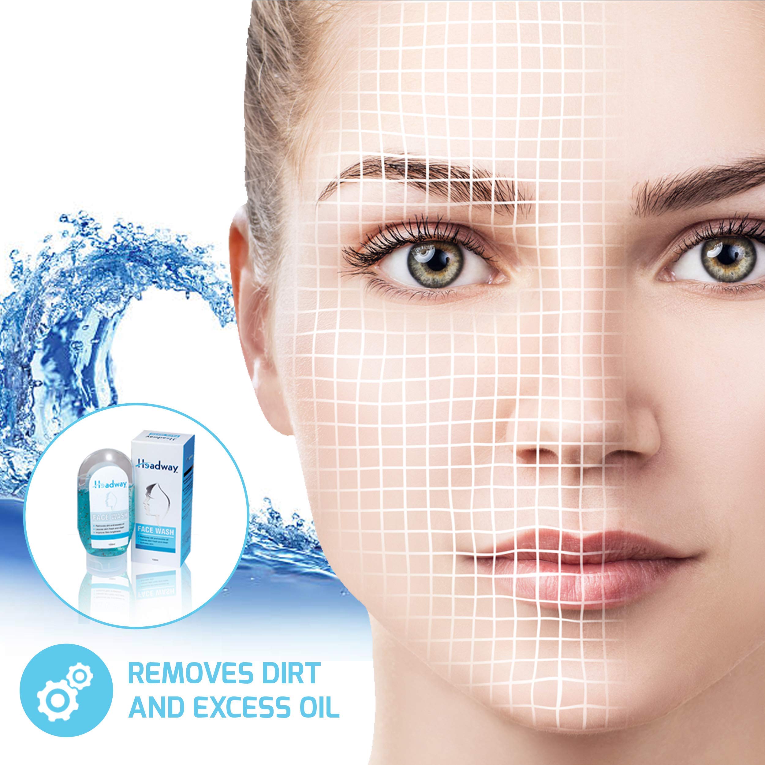 Headway Acne Control Face Wash for Men & Women - Dark Spot Treatment, Oily Skin Cleanser with Skin-Friendly pH (100ml, Pack of 2) | Daily Skincare Routine for Clear & Healthy Skin