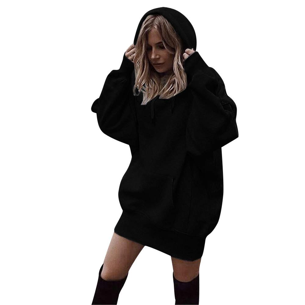 Bokeley Fashion Oversized Women's Long Sleeve Sweatshirt Hoodie with Pockets - Perfect for Casual Outings and Cozy Evenings