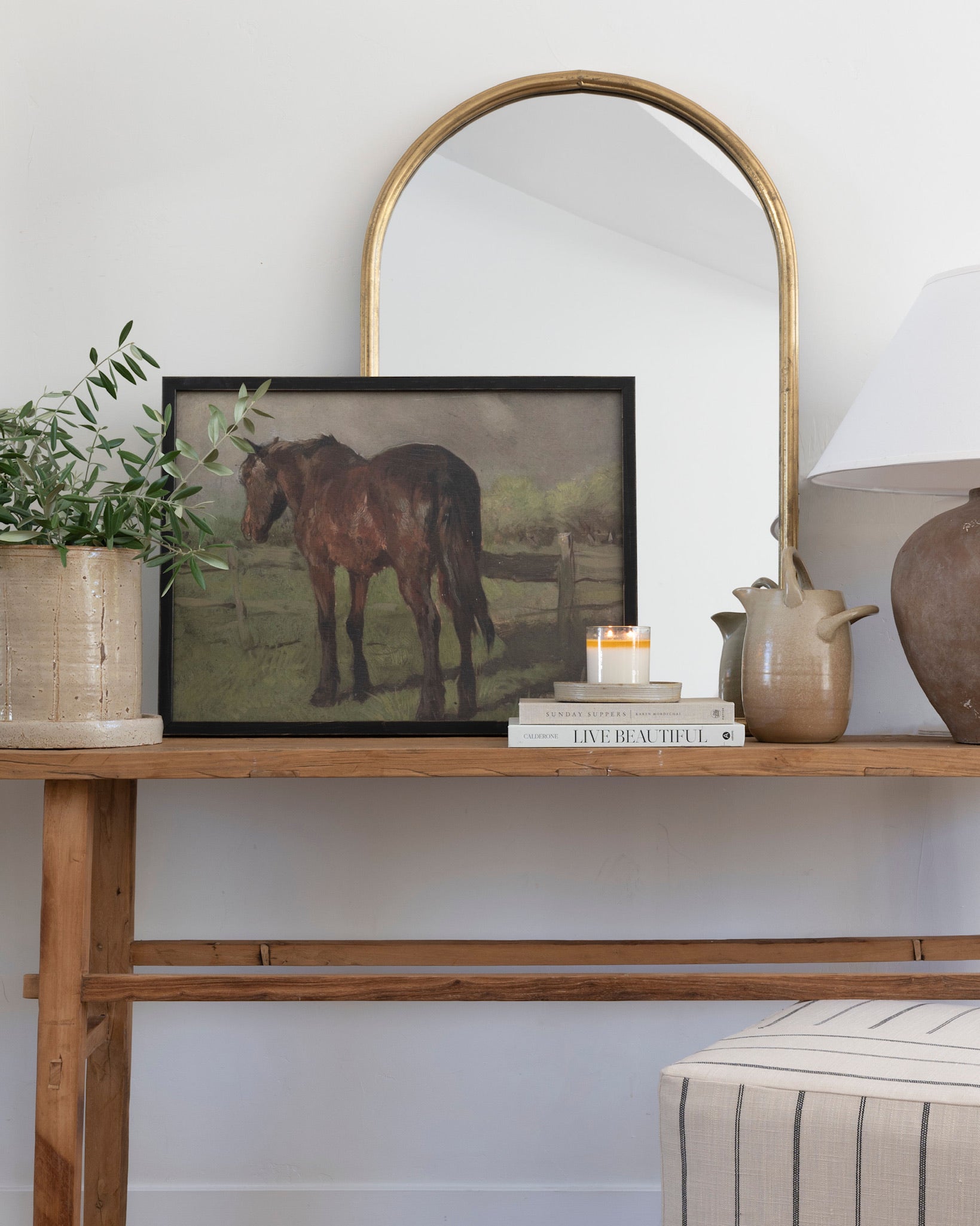 Diablo Mirror Gold - Stylish and Elegant Wall Mirror for Home Decor, Living Room, Bedroom, or Entryway