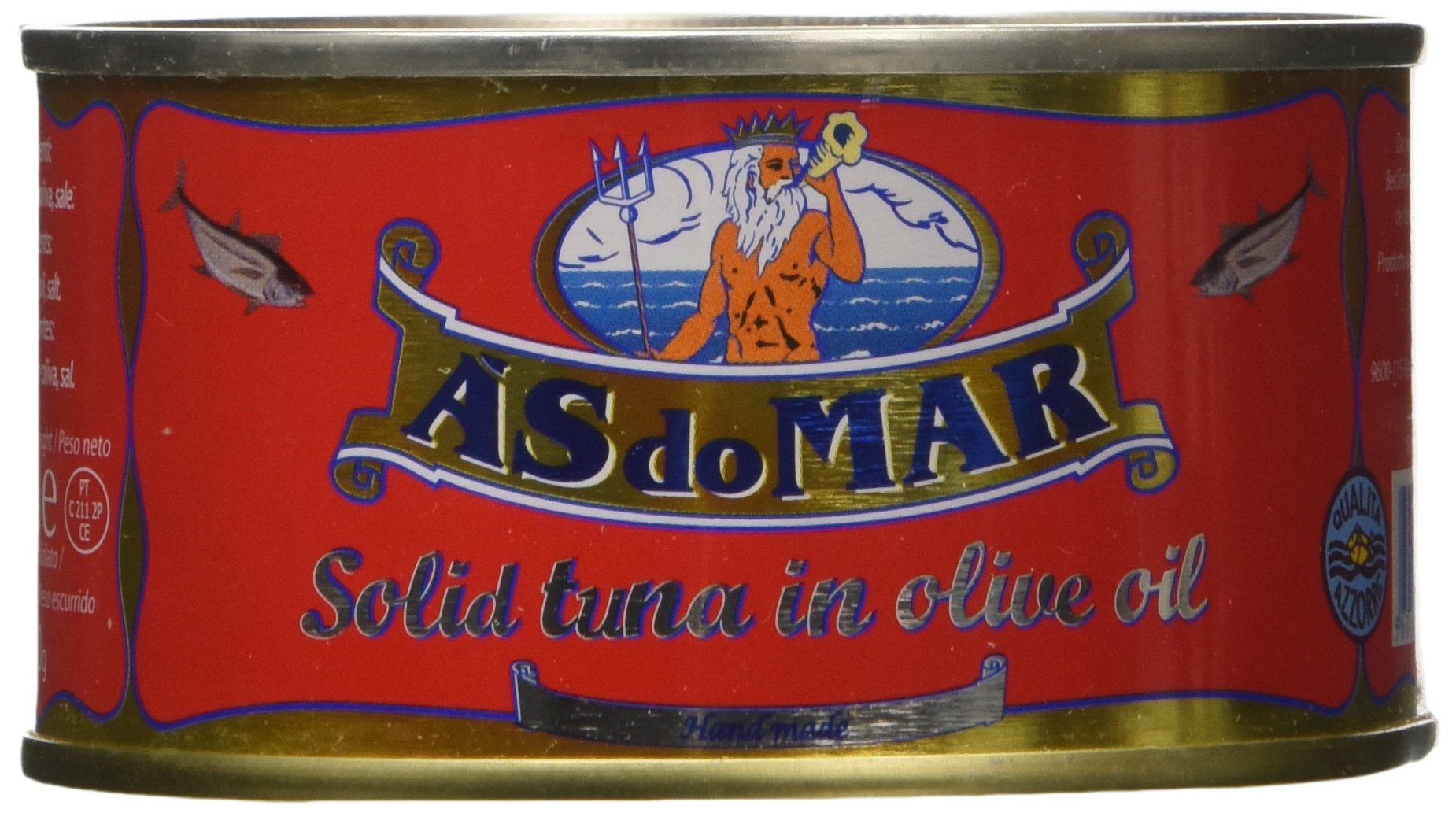 Premium A's Do Mar Tonno Trancio Intero Tuna in Olive Oil - 200g Can, Wild Caught, High Protein, Keto & Paleo Friendly - Perfect for Salads, Pasta Dishes & Mediterranean Recipes