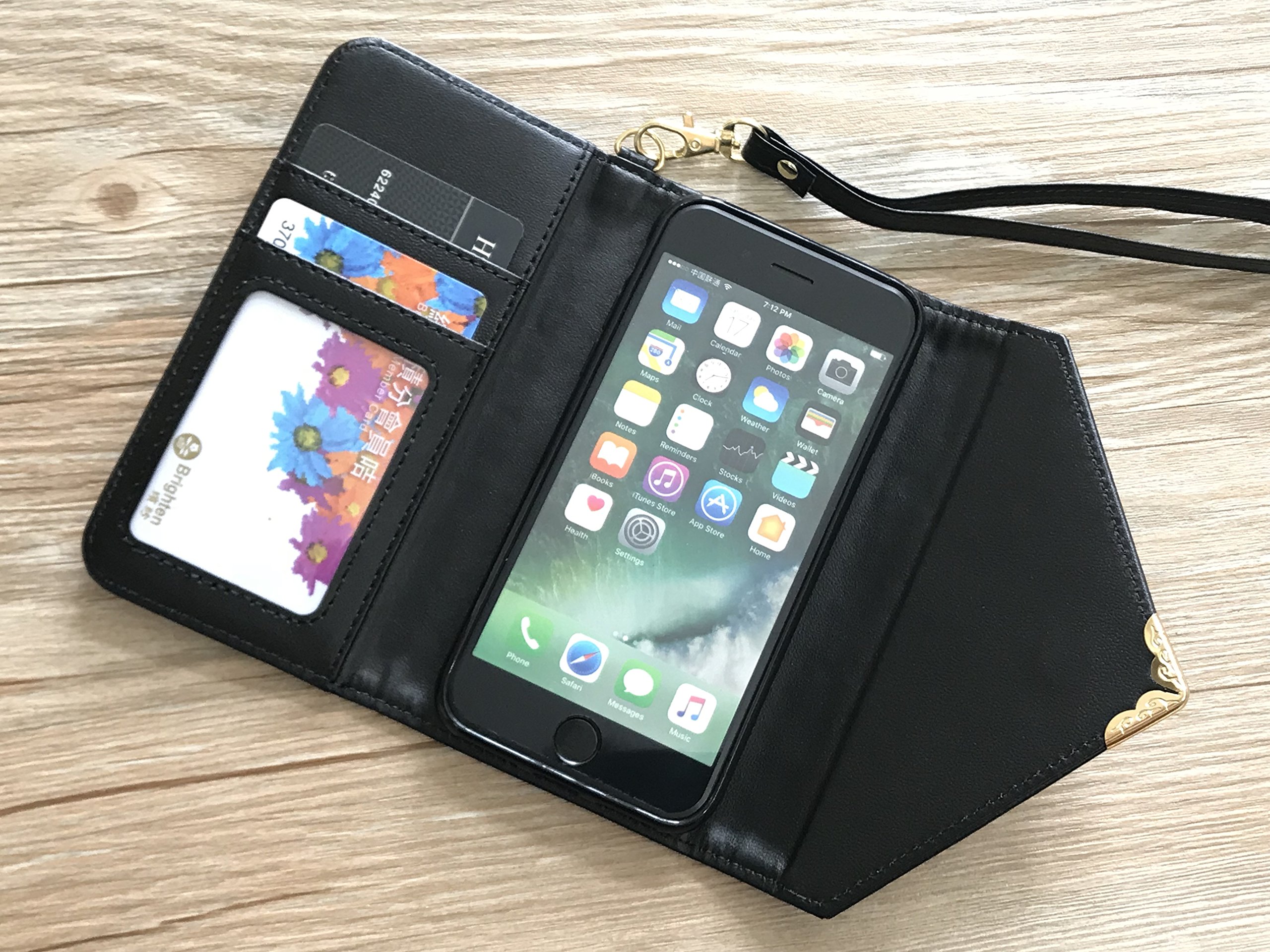 Van Gogh Starry Night Leather Wallet Phone Case for iPhone X/XS/XR/11/12/13/14 Pro Max & Galaxy S23/S22/S21/S20 Ultra/S10/S9/Note 20/8/9/10 Plus - DC050 - Perfect for Everyday Use, Travel & Gift Giving