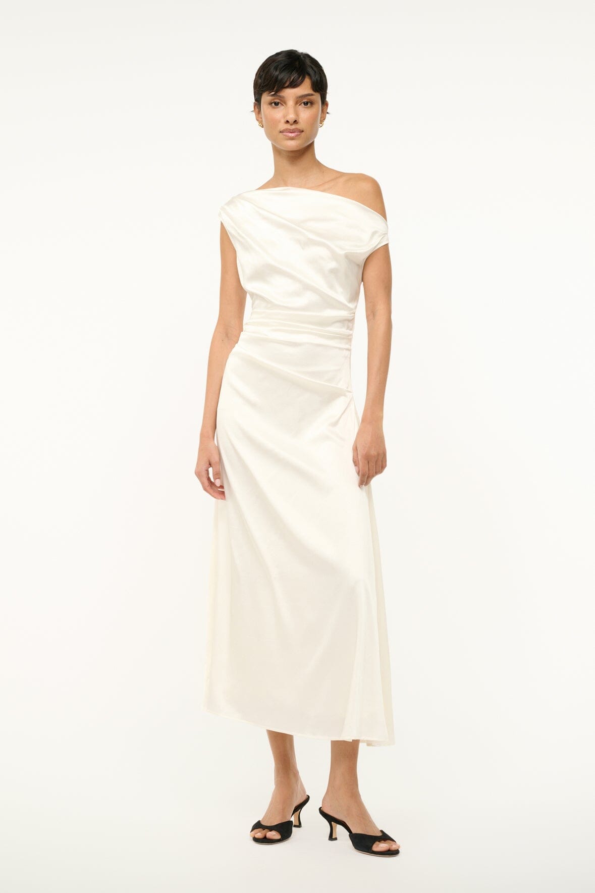 PHARE Silk Dress for Women | Elegant Ivory Maxi Dress | Perfect for Weddings, Parties & Special Occasions
