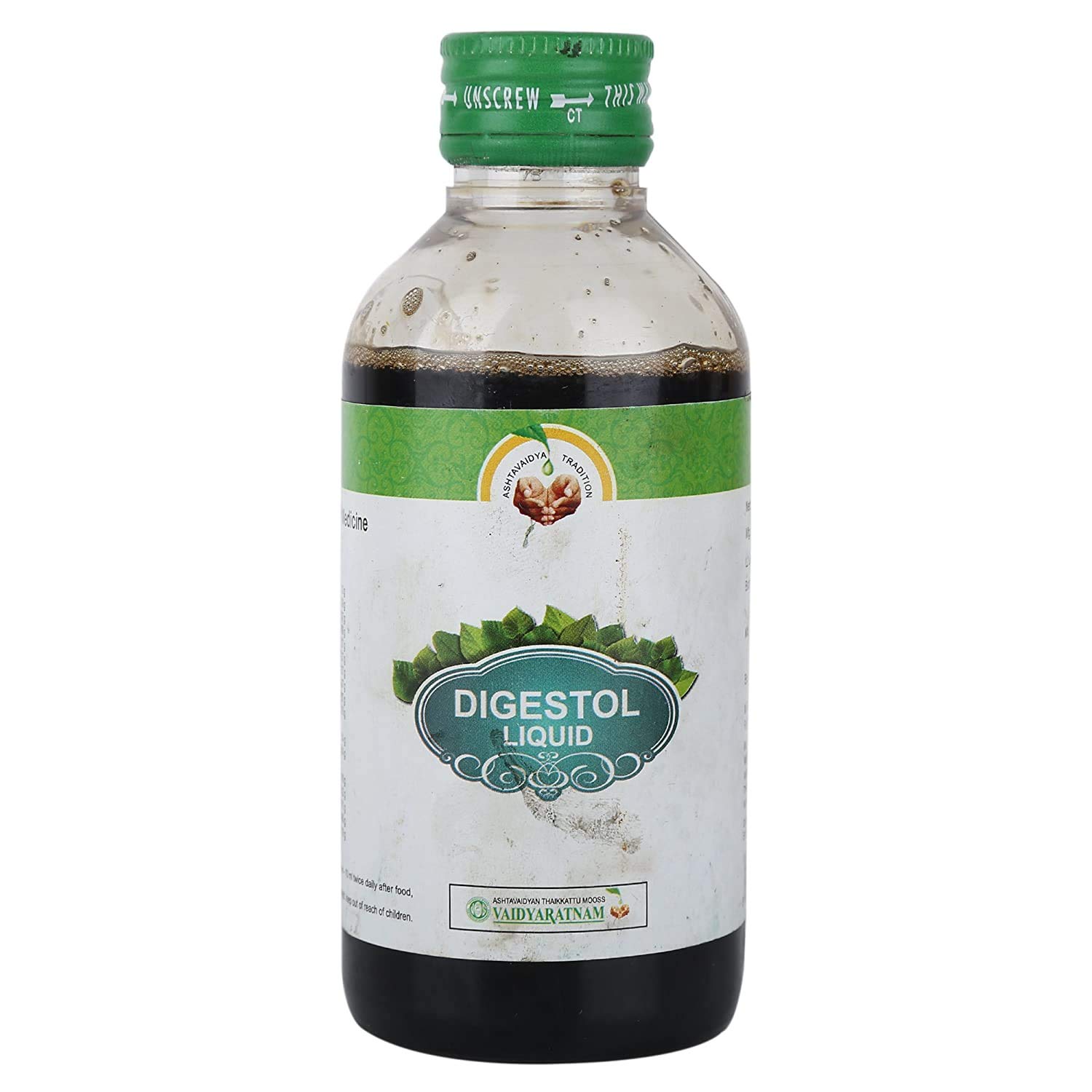 Vaidyaratnam Digestol Ayurvedic Herbal Digestive Liquid - 200ml for Gas, Acidity & Bloating Relief - Supports Healthy Digestion After Meals