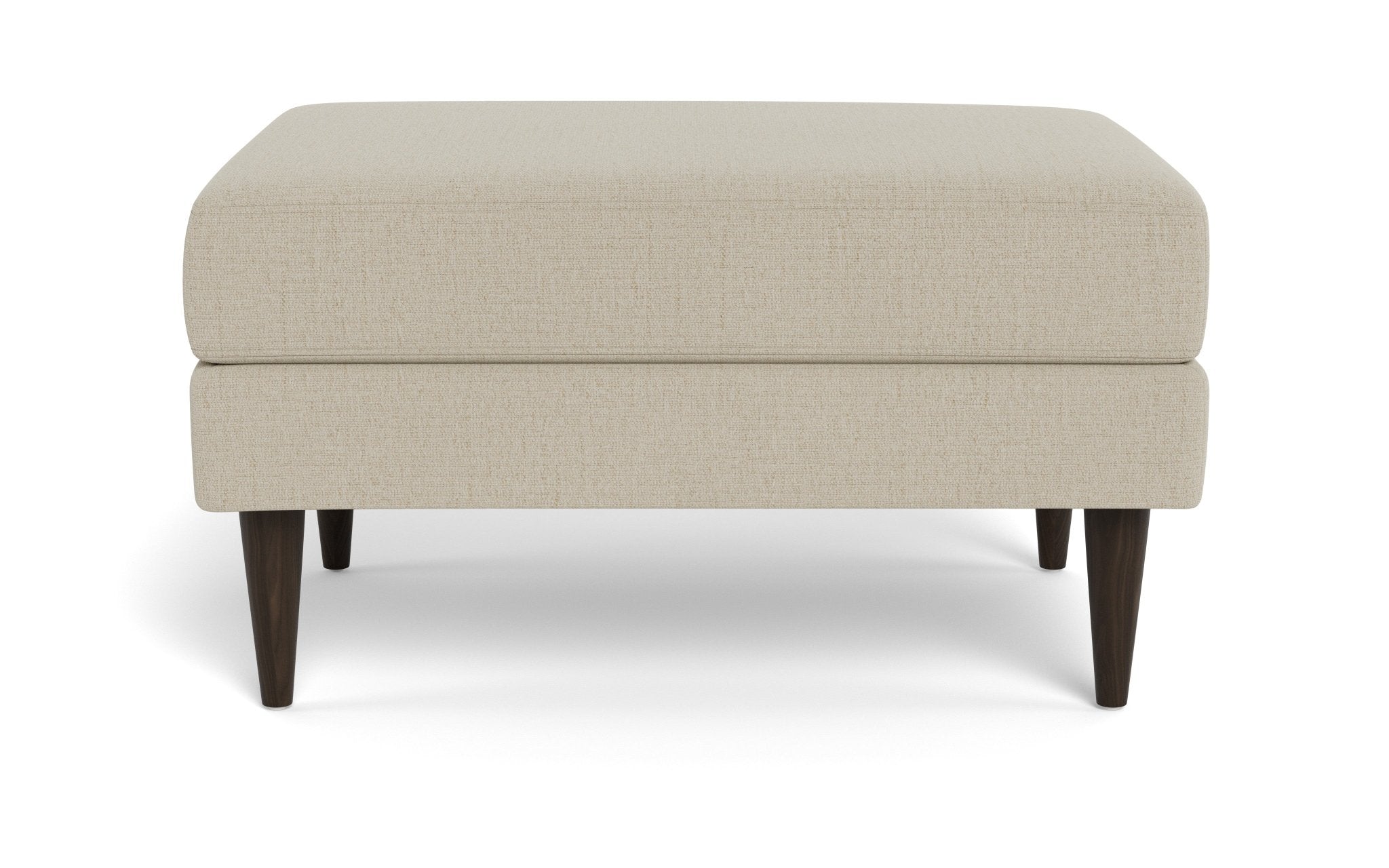 Wallace Modern Untufted Ottoman Stool - Round Footrest Pouf for Living Room, Bedroom & Office - Soft Fabric Upholstered Accent Seat with Sturdy Wooden Legs - Perfect for Relaxing, Extra Seating & Home Decor