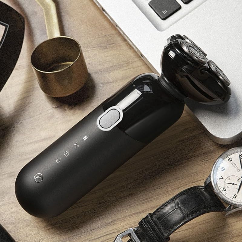 Men's Electric Head Shaver - IPX7 Waterproof Wet/Dry Beard Trimmer with Rechargeable Battery & Magnetic Cutter - Perfect for Travel, Gym, and Daily Grooming Routine