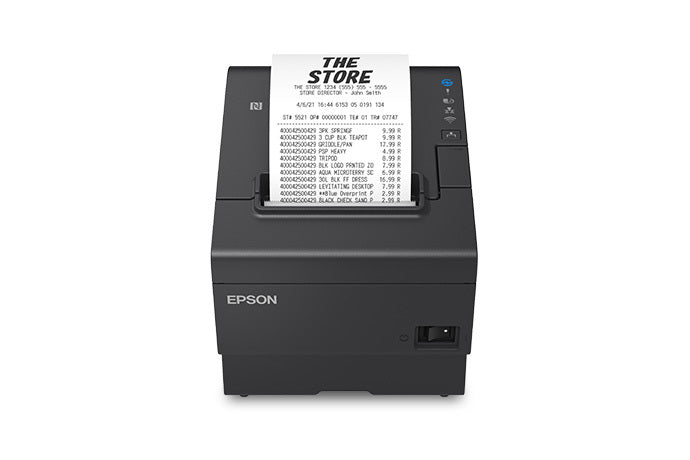 Epson TM T88VII OmniLink Single Station Thermal Receipt Printer with Fixed USB & Ethernet Ports - Ideal for Retail Stores, Restaurants, and POS Systems