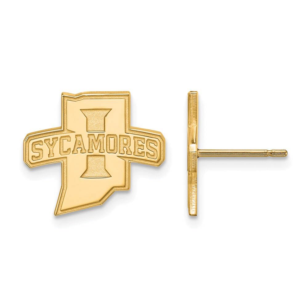 Indiana State University Small Post Earrings - Stylish College Jewelry for Women, Perfect for Gifts, Graduation, and Everyday Wear