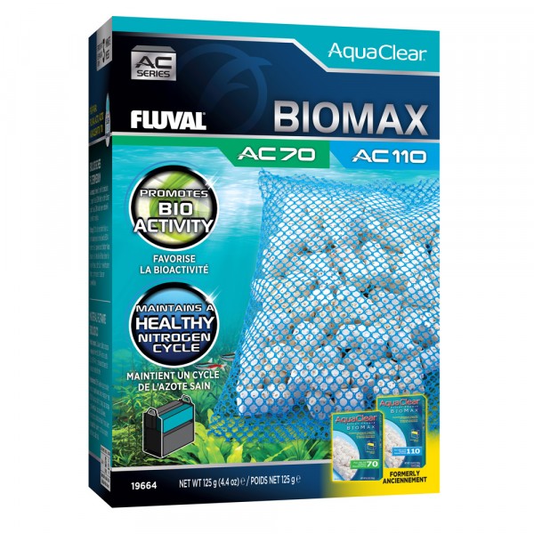 Fluval AquaClear 70 & 110 Biomax 125g - High Performance Aquarium Filter Media for Freshwater & Saltwater Fish Tanks - Ideal for Crystal Clear Water & Healthy Fish Environment