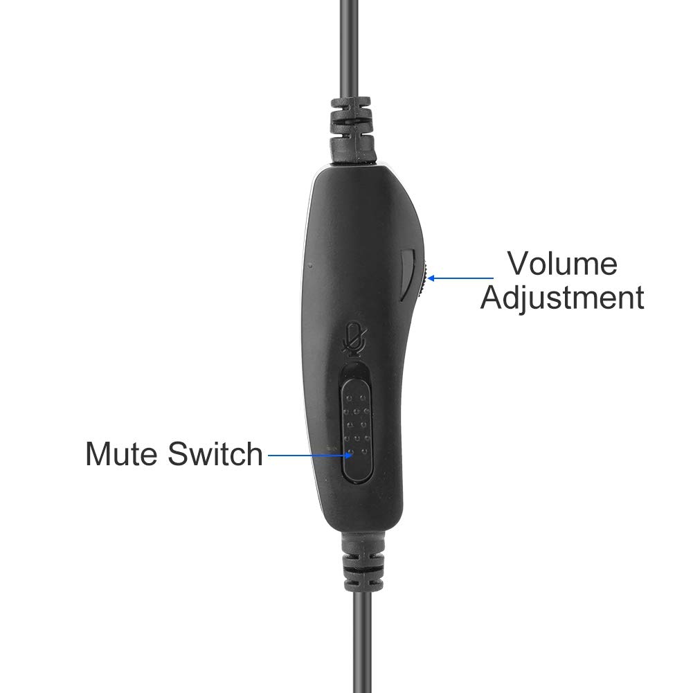 VBESTLIFE RJ9 Wired Headset with Noise Cancelling Microphone, Volume Control & Mute Button - Perfect for Call Centers, Customer Service, Office & Remote Work (Compatible with Most Phone Systems)