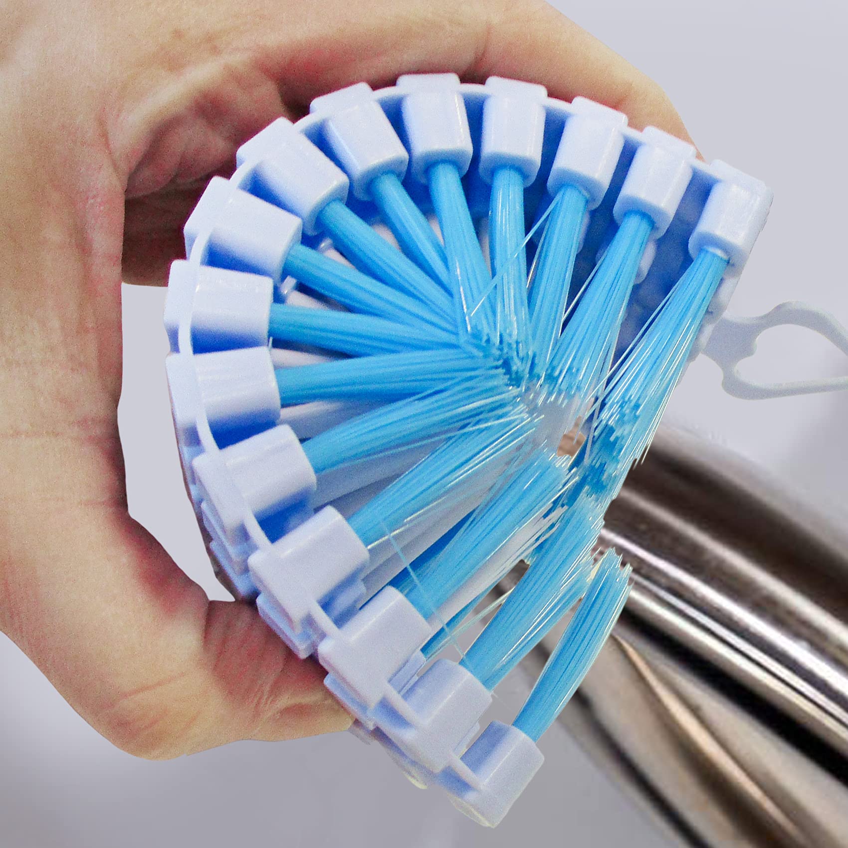 HOME-X 360-Flex Cleaning Brush - Flexible Plastic Scrubber Brush for Bathroom, Kitchen & Dishes - No Handle Design (6.25