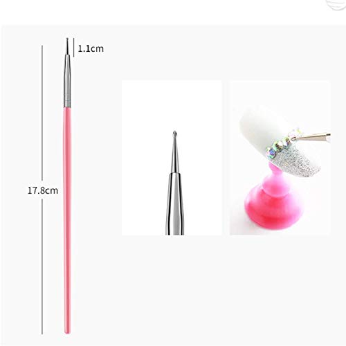 Trexee 15 Pcs Professional Nail Art Brush Set - UV Gel & Acrylic Nail Design Tools with White Polish Brushes for Salon & Home Manicure | Perfect for Nail Artists & DIY Enthusiasts