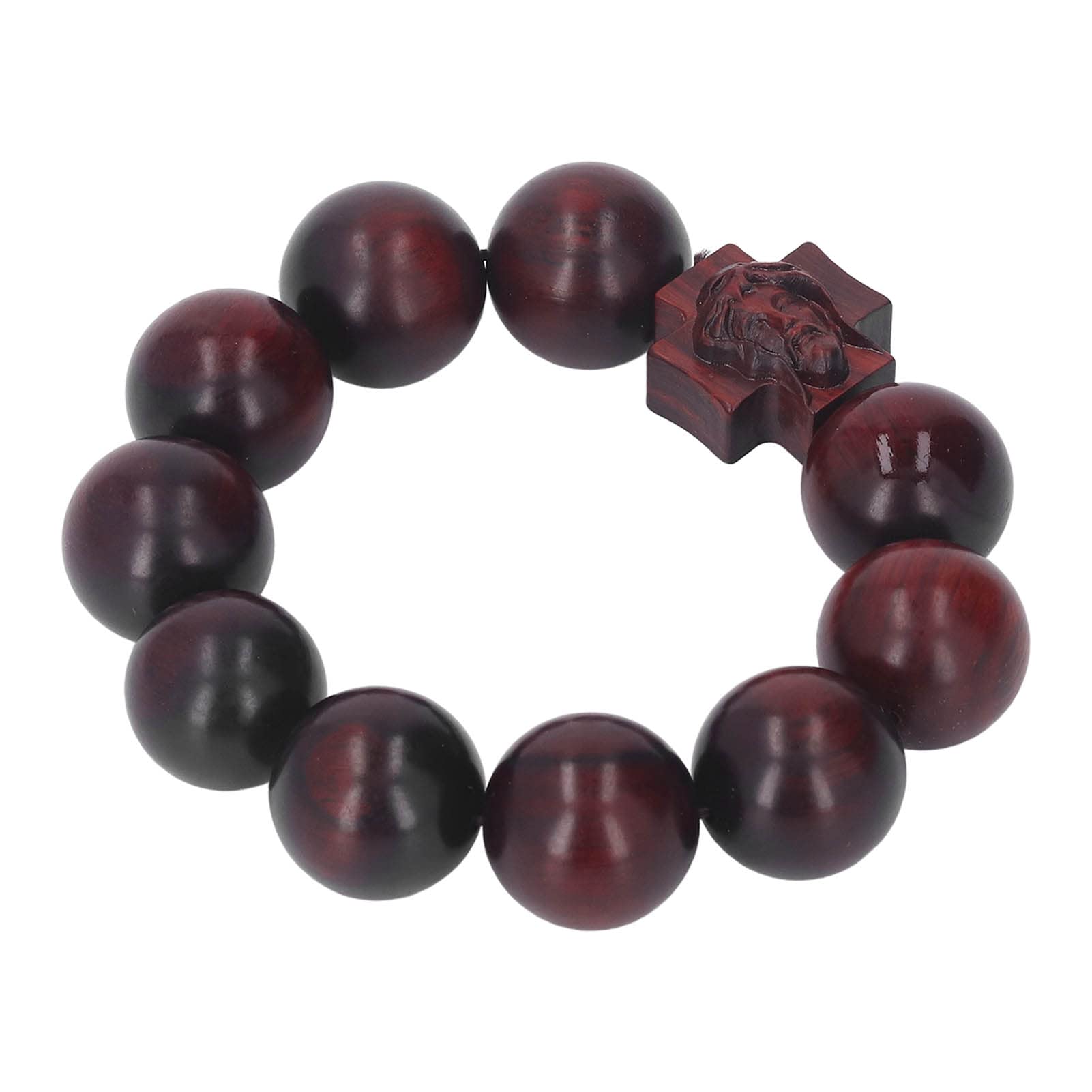 Stylish 20mm Round Wooden Beaded Bracelet for Women - Adjustable Handmade Boho Jewelry with Unique Patterns, Perfect for Gifting & Everyday Wear (Ideal for Casual Outfits, Office Accessories & Special Occasions)