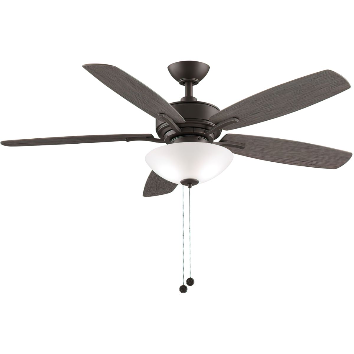52 Inch Matte Greige Ceiling Fan with Light Kit & Pull Chain - Aire Deluxe Modern Ceiling Fan for Living Room, Bedroom, Kitchen & Office - Quiet Energy Efficient Cooling with Stylish Matte Finish