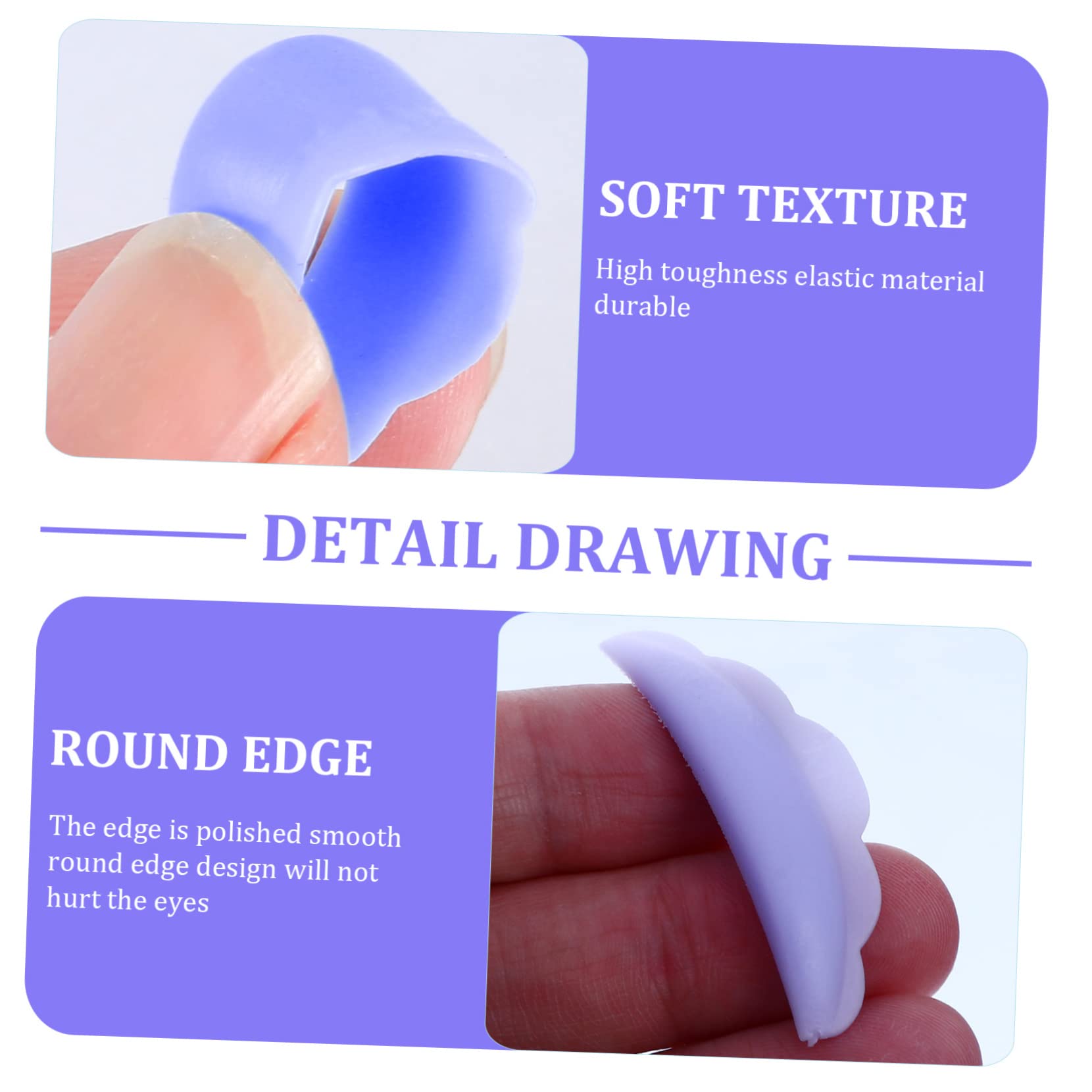 FRCOLOR 2 Sets Eyelash Perming Curler Pads - 40pcs Lash Curling Gaskets for Professional Eyelash Perming, Fits All Eye Shapes | Perfect for Salon, Home Use & DIY Lash Lifting
