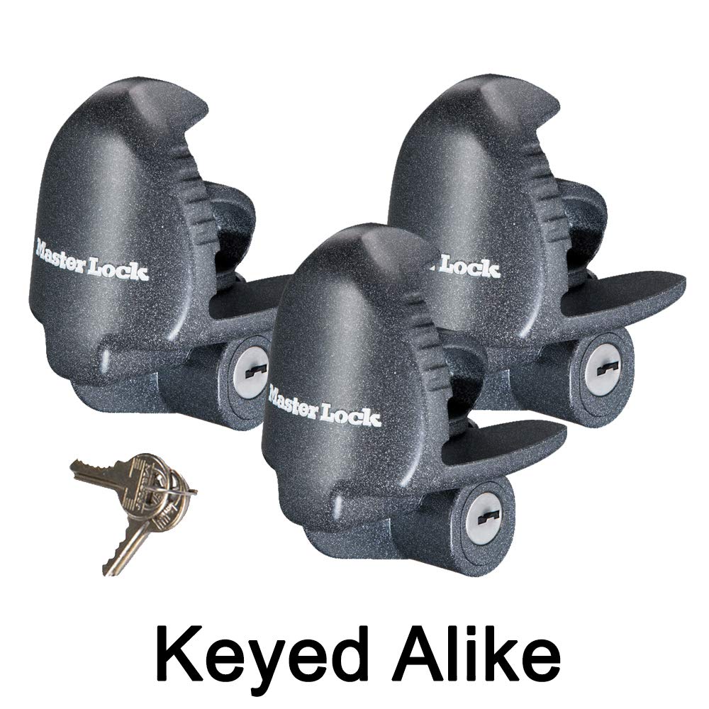 Master Lock 379ATPY Universal Trailer Hitch Lock (3 Pack) - Heavy Duty Anti-Theft Protection for Trucks, Trailers & RVs - Secure Parking & Storage Safety Solution