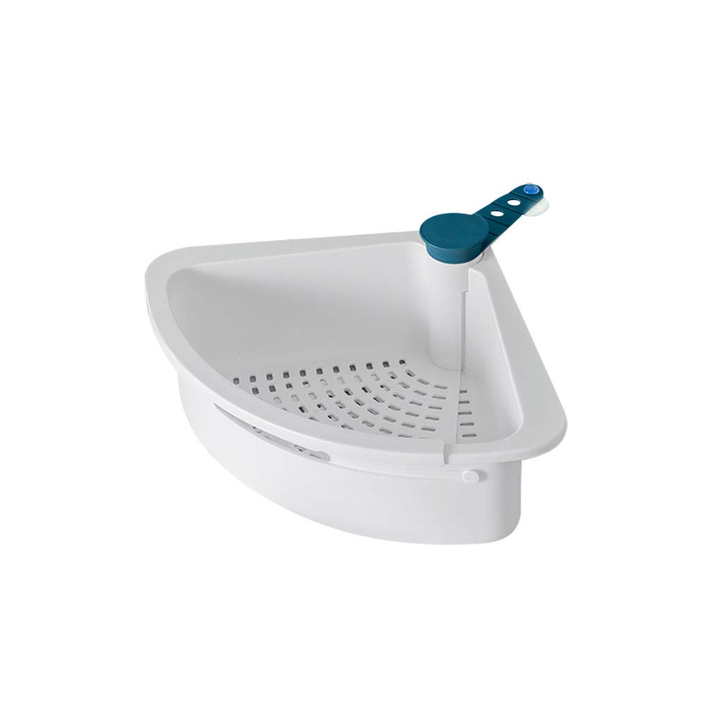 Zerlibeaful Stainless Steel Telescopic Multifunctional Kitchen Sink Dish Strainer - Rotating Folding Storage Rack for Kitchen, Dining & Bar (Blue, One Size) - Perfect for Small Spaces & Compact Kitchens