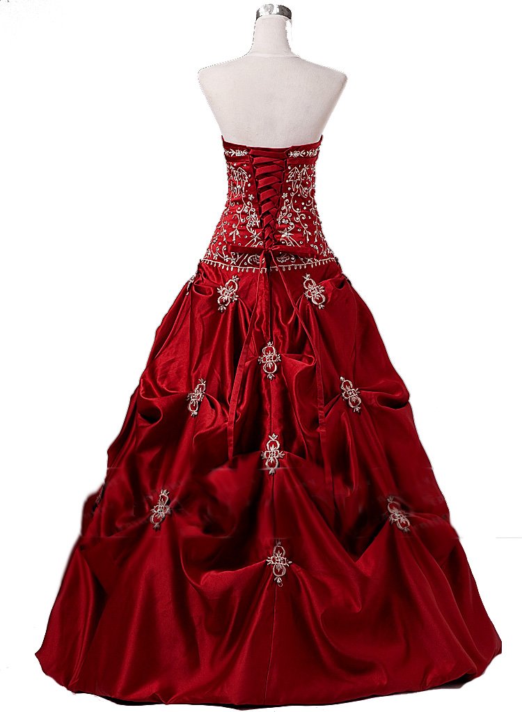 FairOnly Women's Long Sleeve Burgundy Prom Dress - Elegant Formal Gown for Homecoming, Evening Party & Special Occasions - Size L