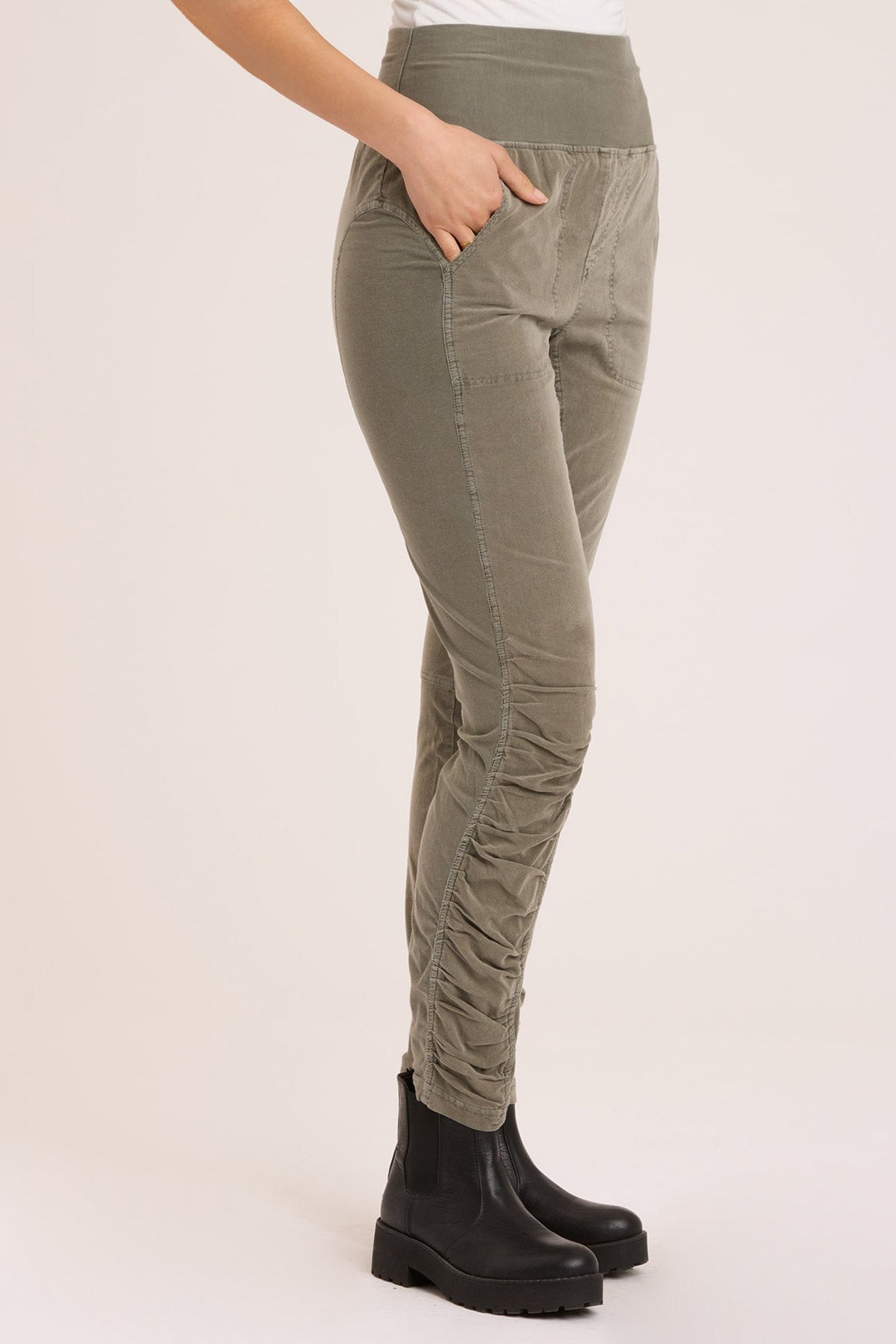 Stylish Cord Penny Leggings for Women - Comfortable & Stretchy High Waist Yoga Pants - Perfect for Workout, Lounge & Everyday Wear