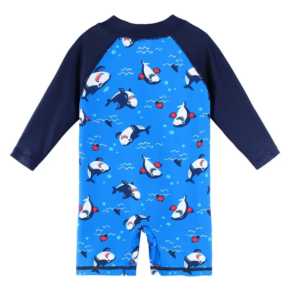 Long Sleeve Cartoon Kids Swimwear - UV Protection One Piece Bathing Suit for Boys & Girls | Perfect for Beach, Pool & Water Play