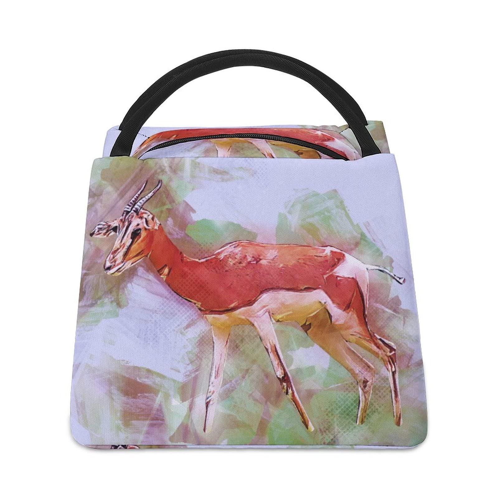 Insulated Kids Lunch Bag for School - Portable Thermal Cooler Tote for Work, Picnic, Fishing & Camping - Leakproof Deer Print Lunchbox for Boys & Girls - Perfect for Daily Meals, Outdoor Activities & Travel