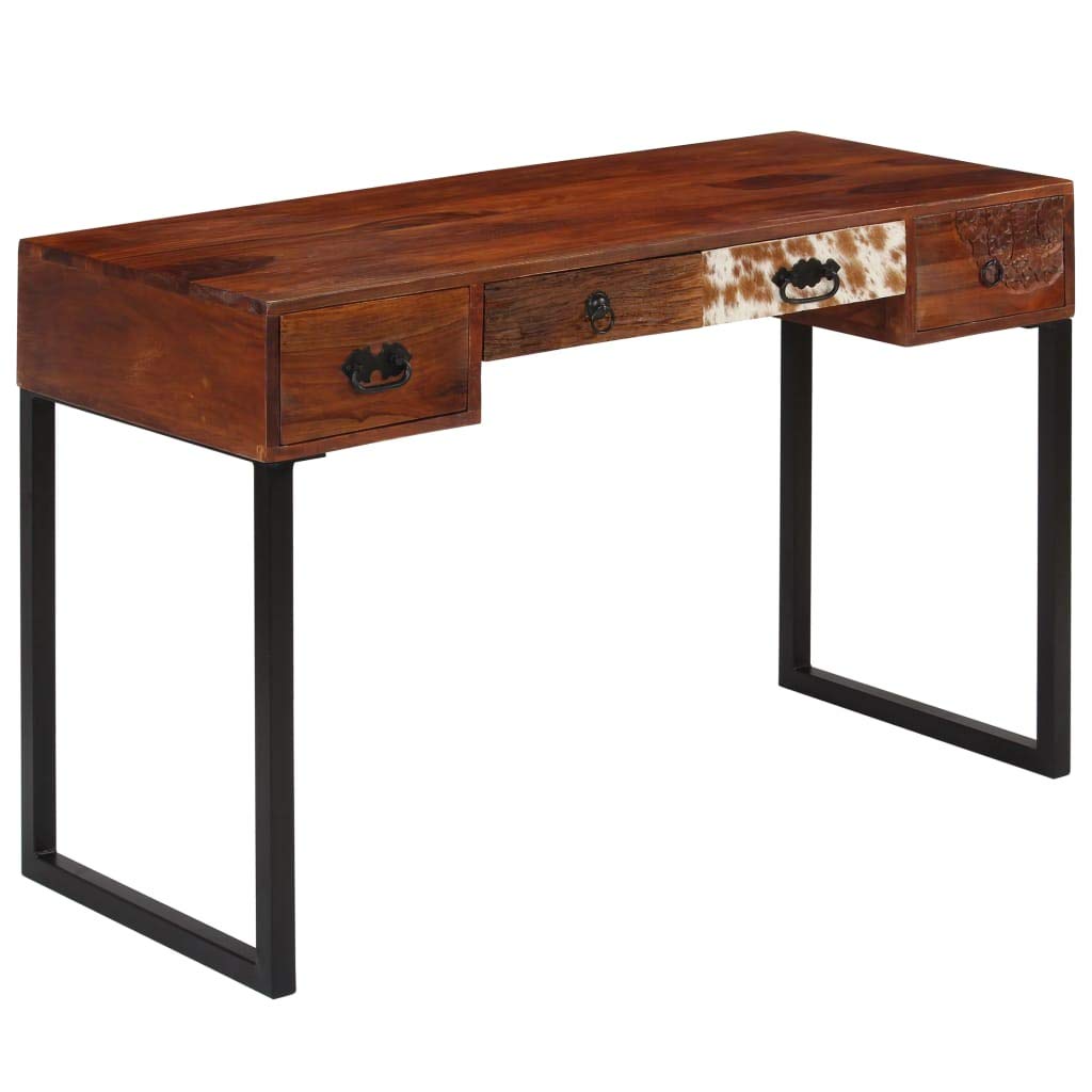 Premium Sheesham Wood & Genuine Leather Desk - 46