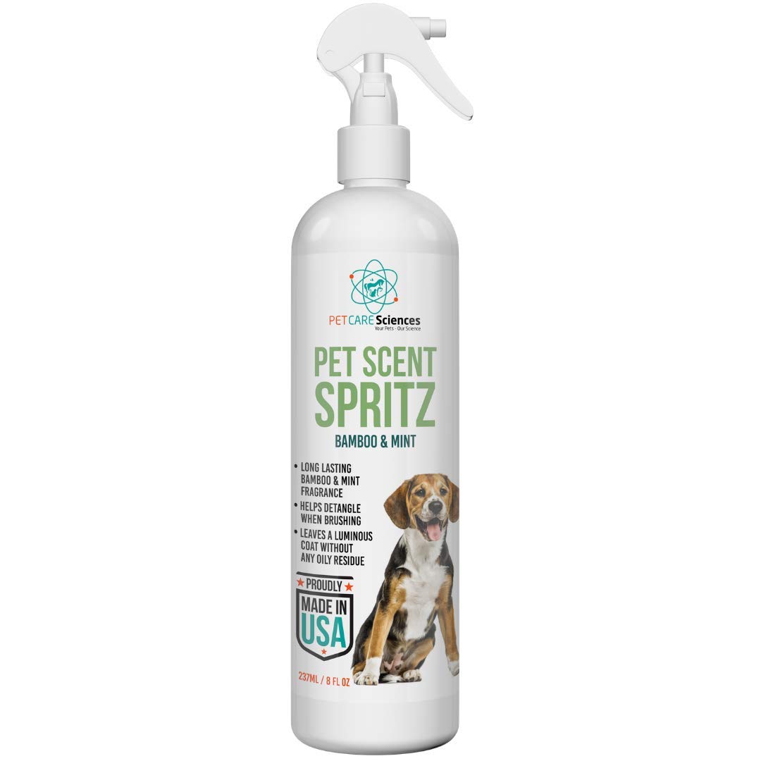 Natural Scent Spritz Dog Deodorizing Spray | Long-Lasting Pet Cologne for Odor Control | Made in USA | Perfect for Grooming, Travel & Home Use
