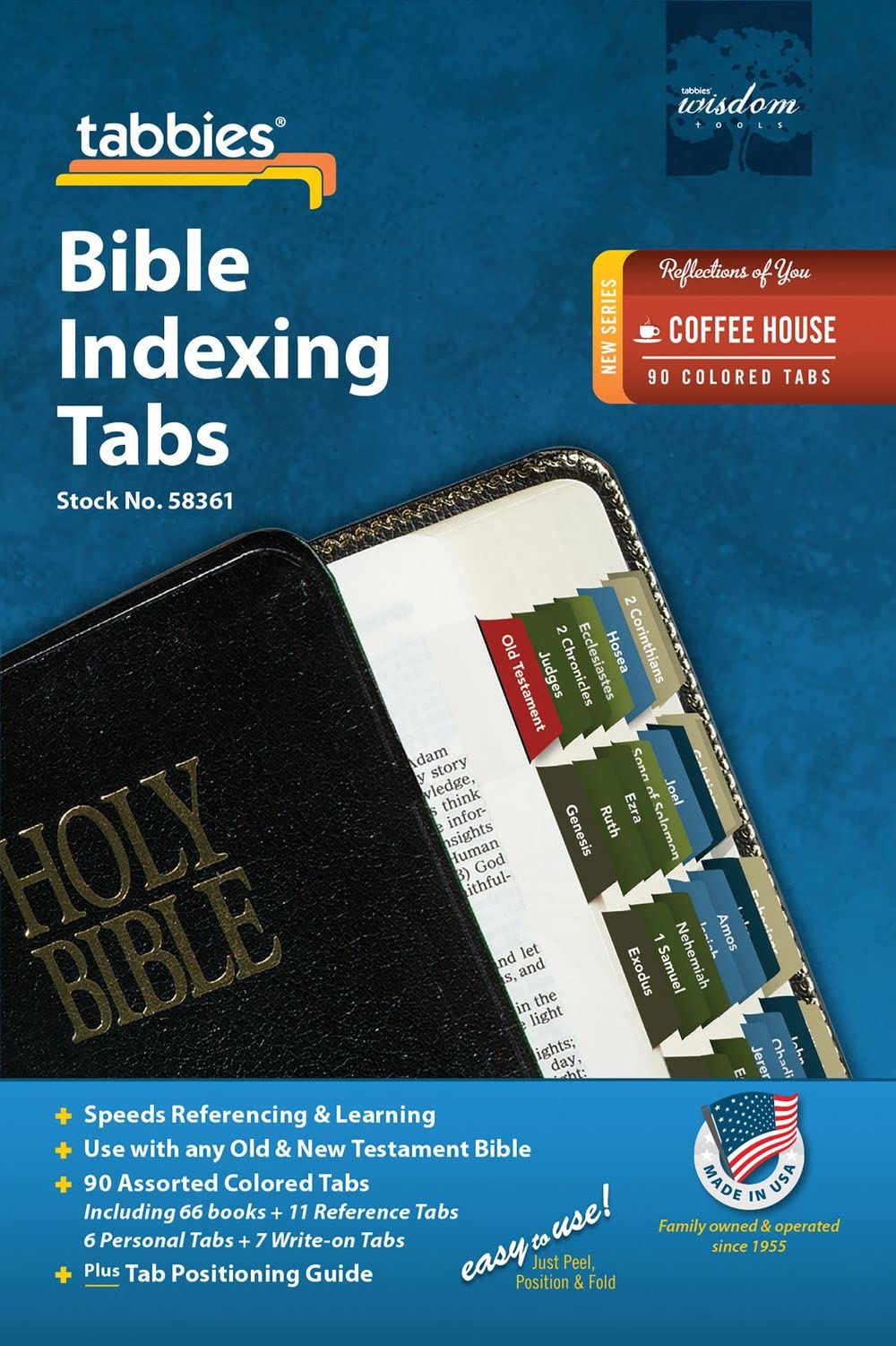 20 Pack Bible Indexing Tabs - Reflections of You Series (Coffee House & Seaside Design, 10 Each for Old & New Testaments) | Perfect for Bible Study, Scripture Organization & Gift Giving