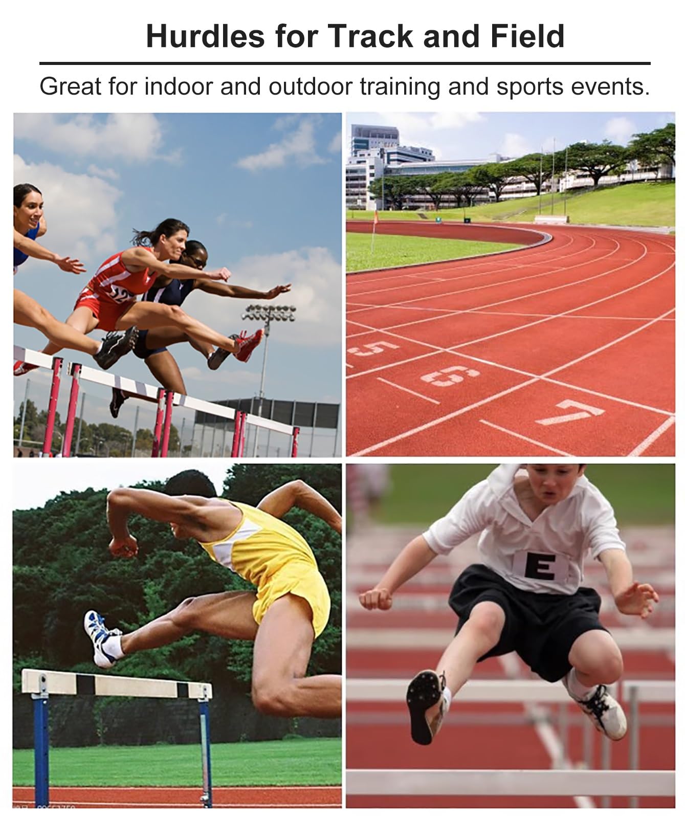 Adjustable Track and Field Hurdles for Team Training - 40-60cm Height Sports Practice Equipment for Agility Workouts - Easy to Assemble Track Hurdles for Sprinting, Football, and Fitness Training