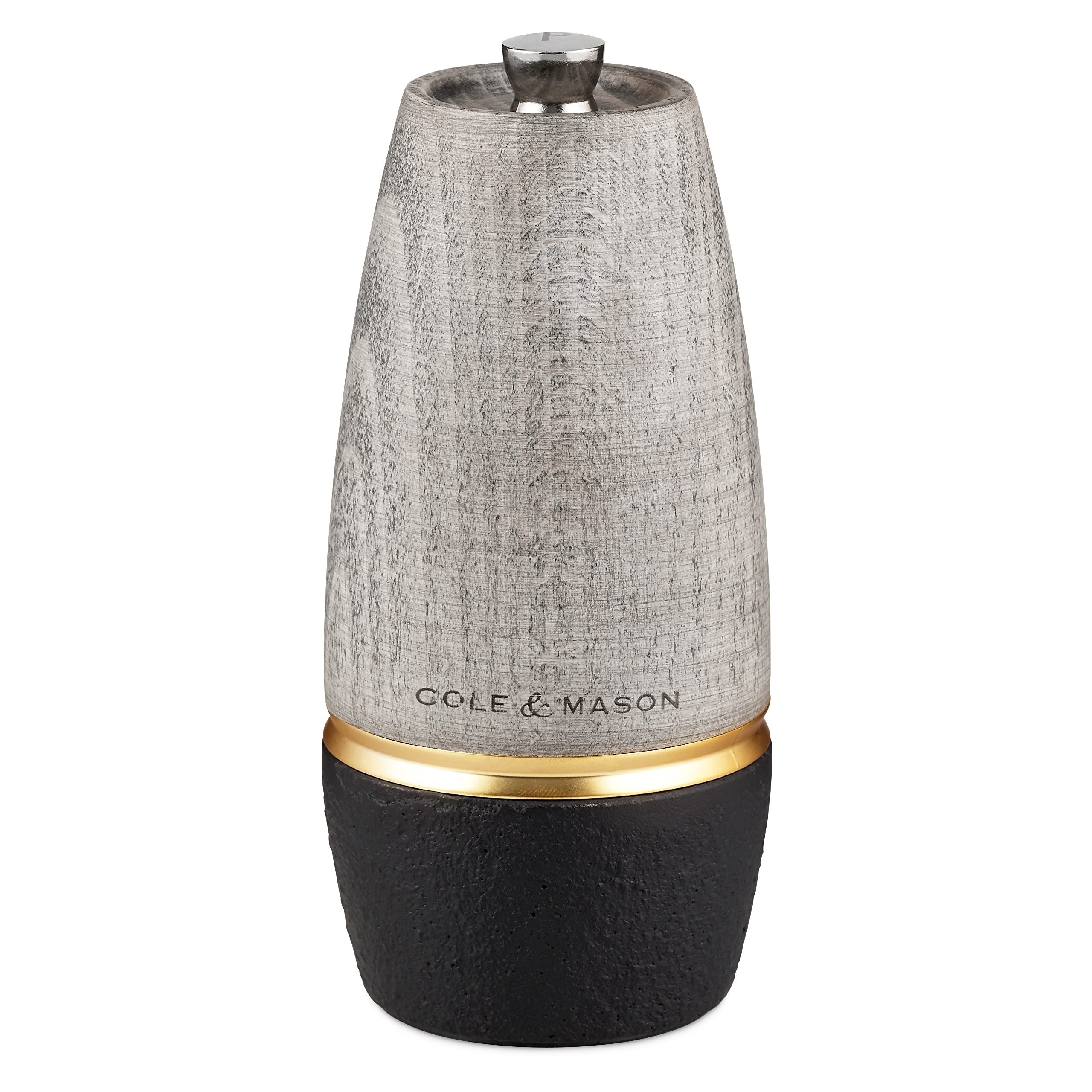 Cole & Mason H322014 Bridgwater Cast Iron Pepper Mill - Premium Adjustable Grinder for Fresh Ground Pepper - Perfect for Kitchen, Dining Table & Gourmet Cooking