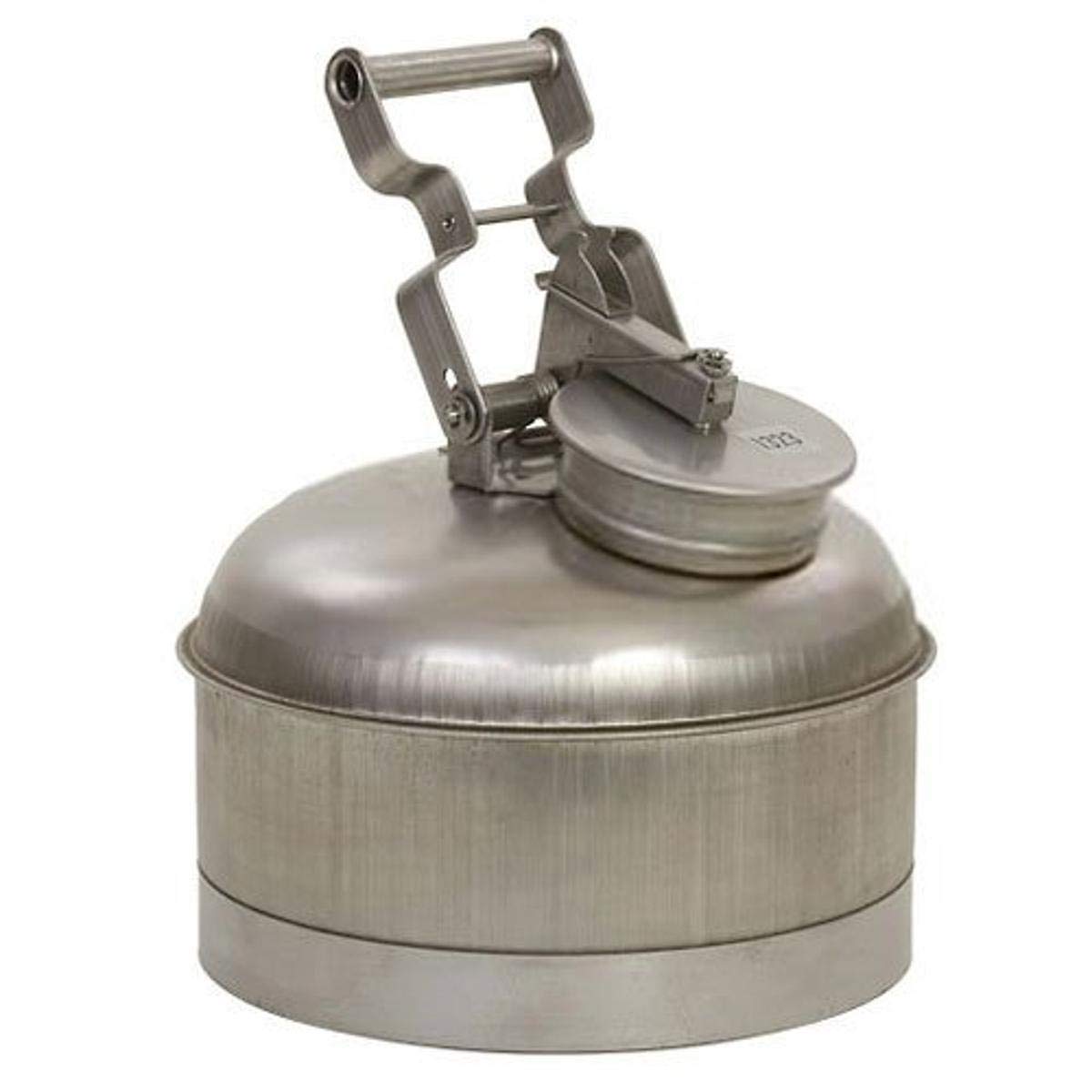 Eagle 1323 2.5 Gallon Stainless Steel 316 Safety Disposal Can - Silver | OSHA Compliant Hazardous Waste Container for Garage, Workshop & Industrial Use