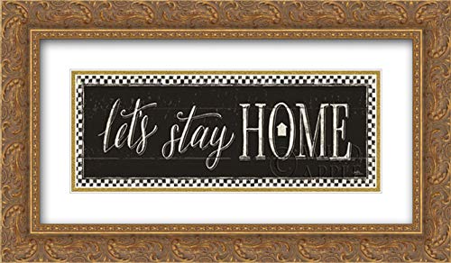Janelle Penner 18x11 Gold Ornate Framed Double Matted Museum Art Print - Country Thoughts II Black Wall Decor for Living Room, Bedroom & Office