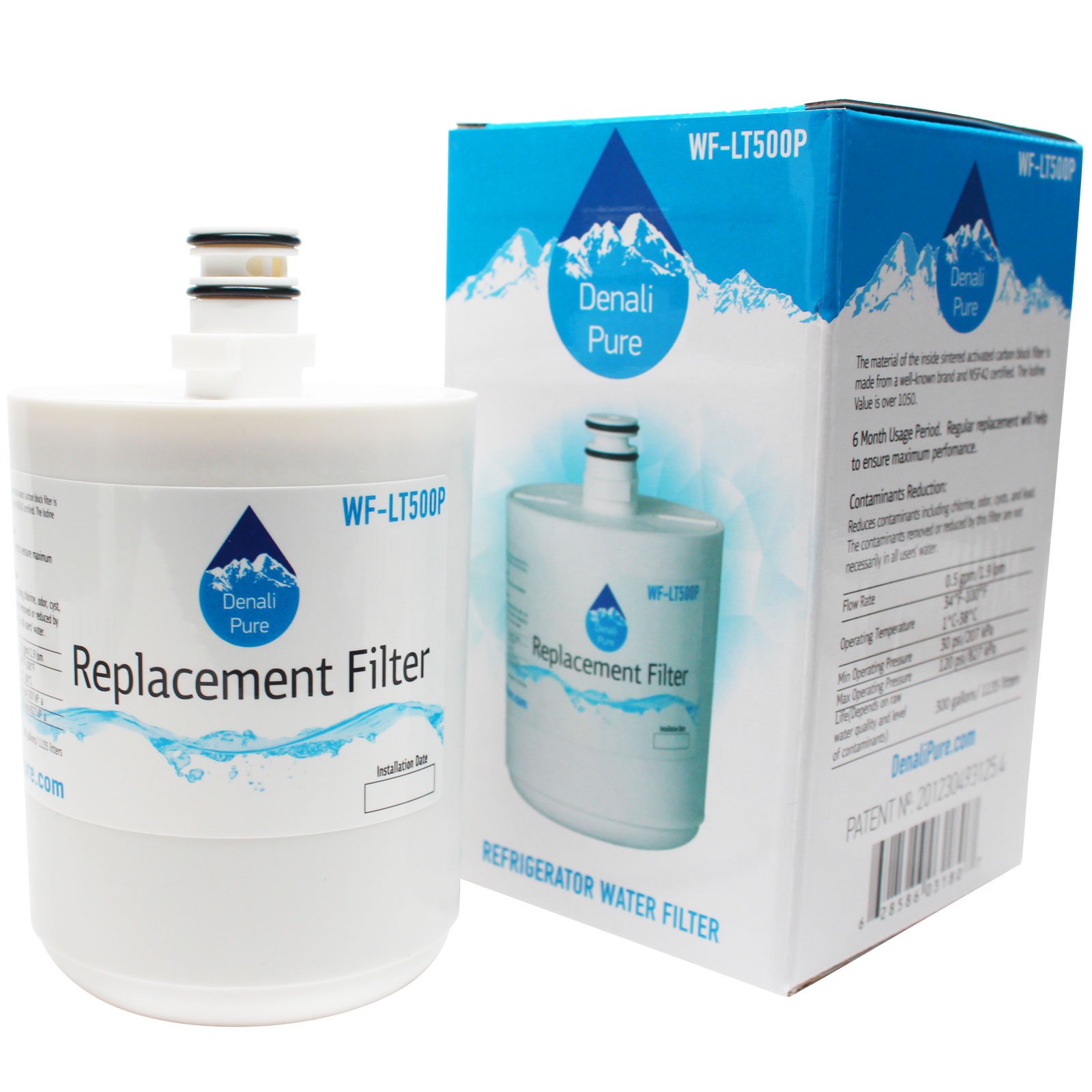 2-Pack LG LFX25974SW Refrigerator Water Filter Replacement - Compatible with LG 5231JA2002A & LT500P Fridge Water Filter Cartridge | Pure Drinking Water for Home & Office Use