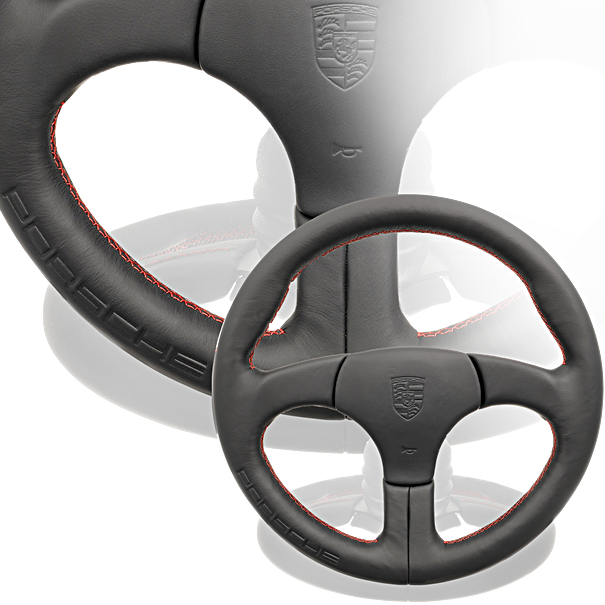 Porsche 911 & 959 Sports Steering Wheel - Black with Red Stitch (No Airbag) | High-Performance Racing & Custom Car Upgrade for Porsche Enthusiasts