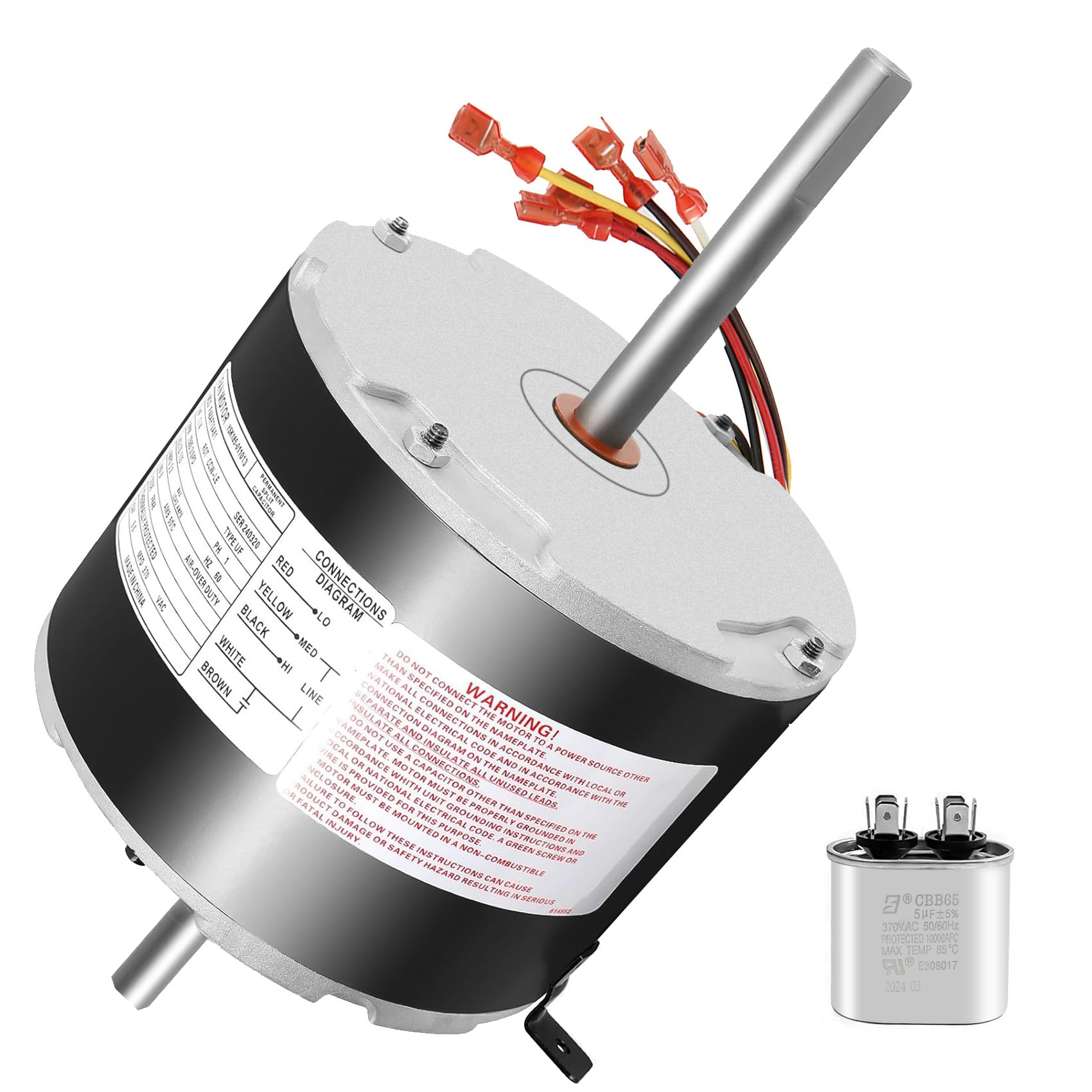Dometic Duo-Therm Penguin II RV AC Fan Motor Replacement - 1/4 HP, 1650RPM, Compatible with Models 3314471.011 & 3314471.013 - Perfect for RV Air Conditioning System Maintenance & Repair