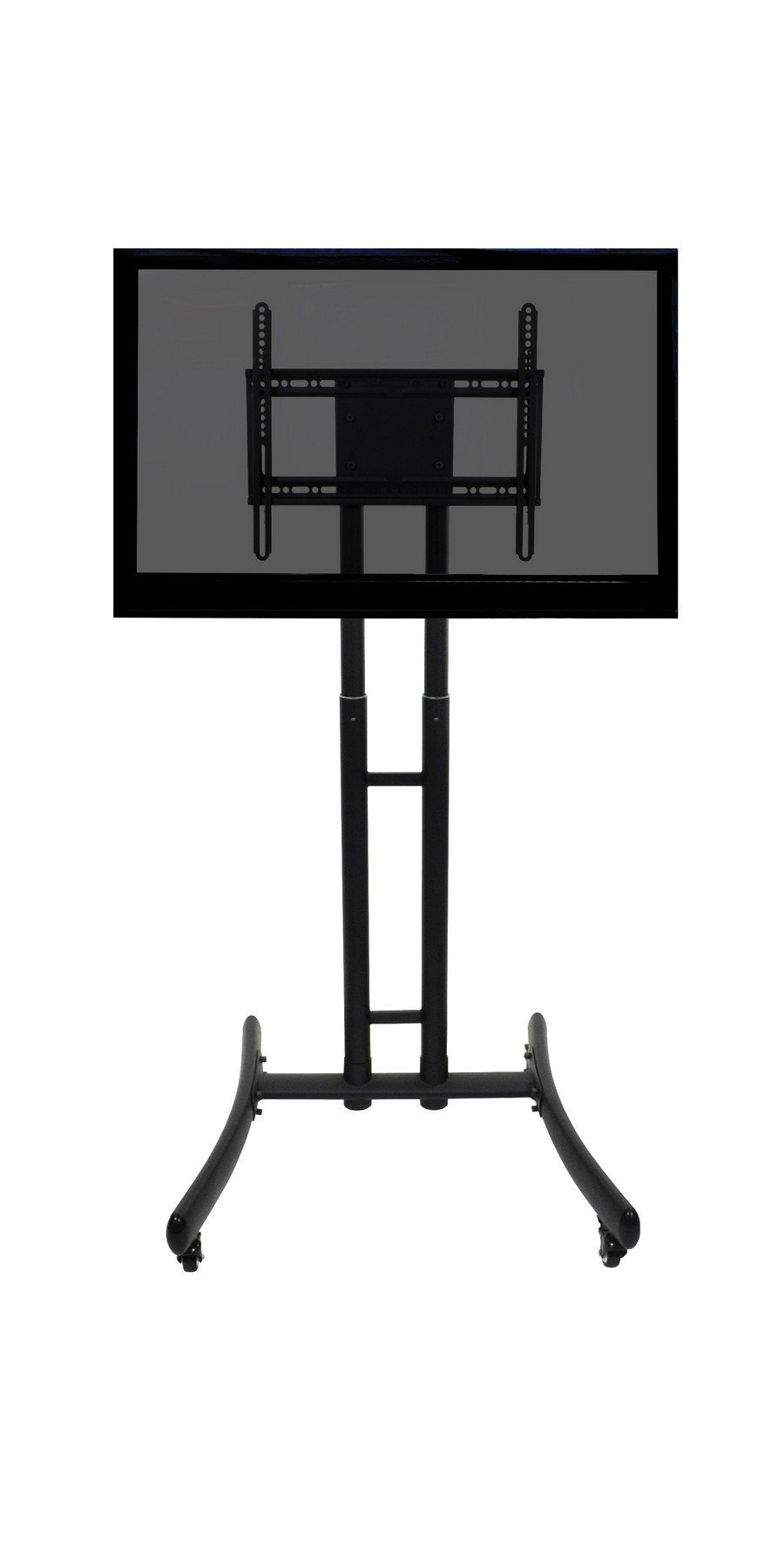 Adjustable Height Rolling TV Stand with Wheels - Sturdy Mobile TV Cart for Living Room, Bedroom, or Office - Perfect for Flat Screen TVs up to 65 Inches