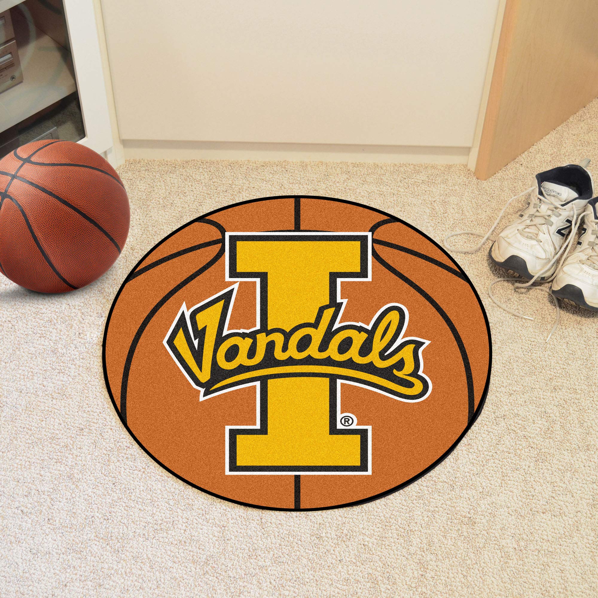 Idaho Basketball Mat 27 Inch Diameter - Non-Slip Court Training Mat for Indoor/Outdoor Basketball Practice, Drills, and Games
