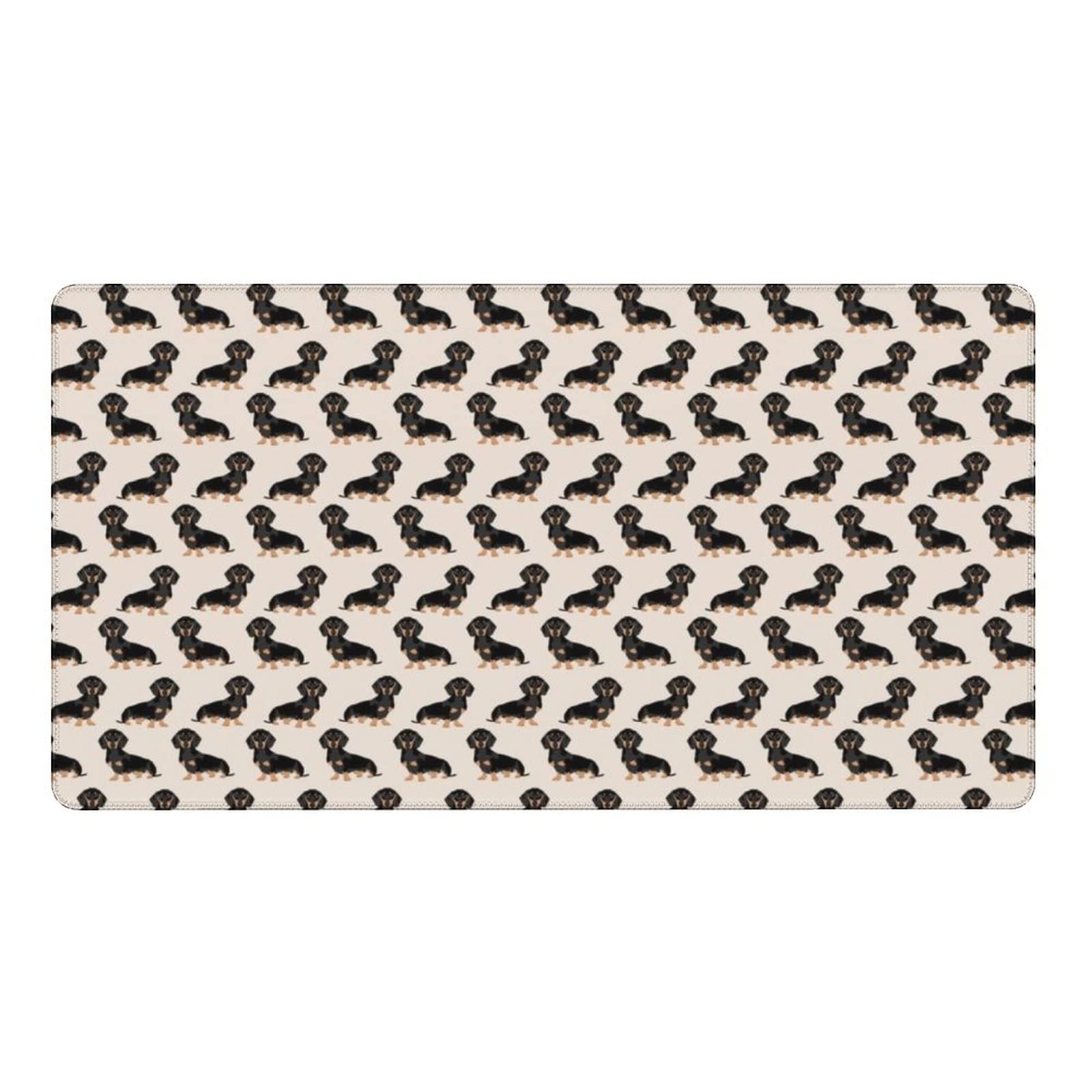 Extra Large Gaming Mouse Pad (16x29.5in) - Wiener Dog Fabric Design - Non-Slip Desk Mat for Laptop, Office & Home Use - Perfect for Gaming, Work & Study