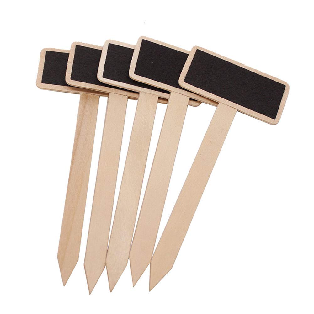 20 Pcs Wooden Plant Labels - Blackboard Garden Markers for Seedlings, Herbs & Succulents | Reusable Nursery Tags, Gardening Stakes & Party Decorations | Perfect for Indoor Plants, Outdoor Gardens & DIY Events
