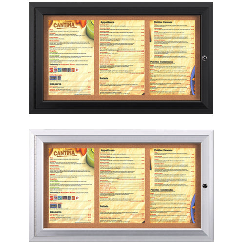 8.5 x 14 Enclosed Indoor Menu Holders - Premium Portrait Menu Display Cases for Restaurants, Cafes & Hotels - Perfect for Tabletop, Counter & Wall Mounting