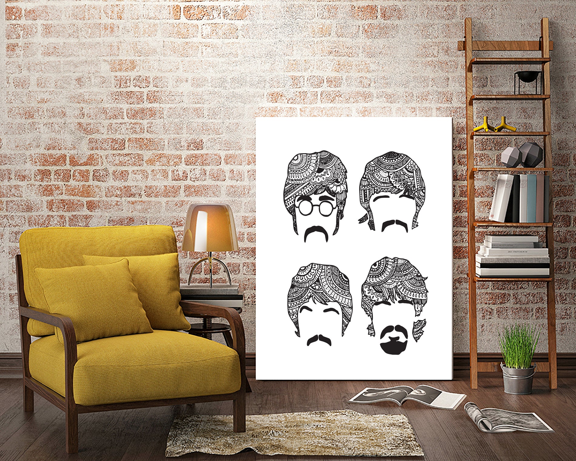 The Beatles Henna Tattoo Kit - Premium Temporary Tattoo Stickers for Music Lovers, Perfect for Concerts, Festivals & Theme Parties