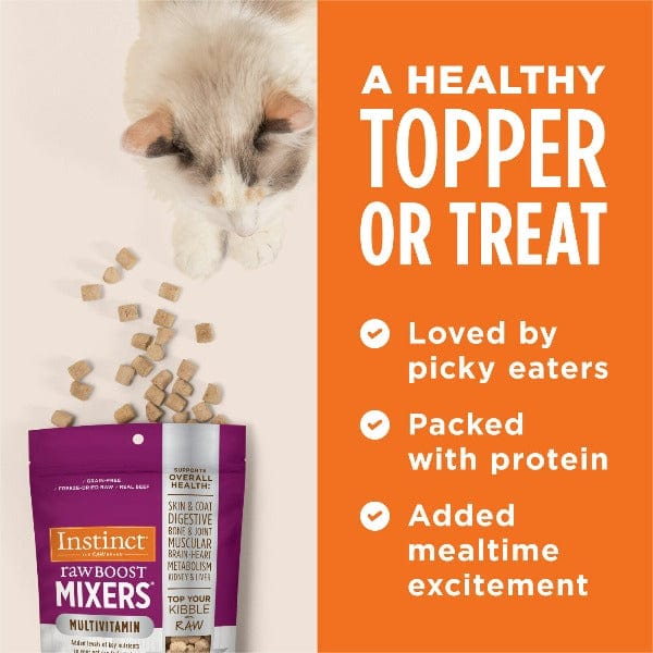 Instinct Raw Boost Mixers Multivitamin Cat Food Topper for Adult Cats - 5.5oz | Grain Free, Nutrient Rich Supplement for Healthy Skin & Coat | Perfect for Picky Eaters & Mealtime Enhancement